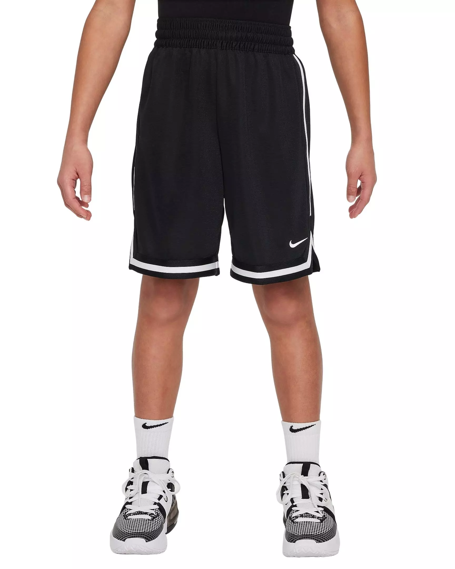 Nike Big Boys' Dri-FIT DNA 24 Basketball Shorts - BLACK/WHITE
