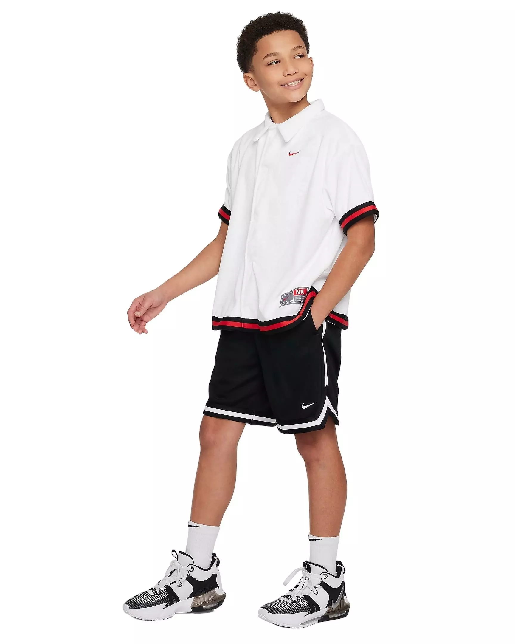 Nike Big Boys' Dri-FIT DNA 24 Basketball Shorts - BLACK/WHITE