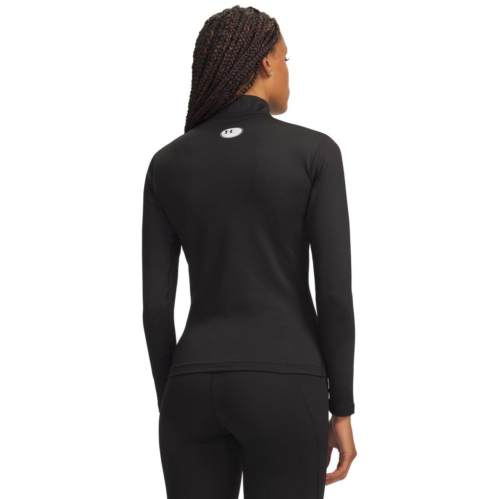 Under Armour Women's ColdGear Long-Sleeve Mock Shirt - Black/White - BLACK/WHITE