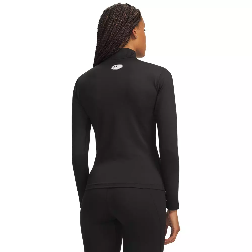 Under Armour Women's ColdGear Long-Sleeve Mock Shirt - Black/White - BLACK/WHITE