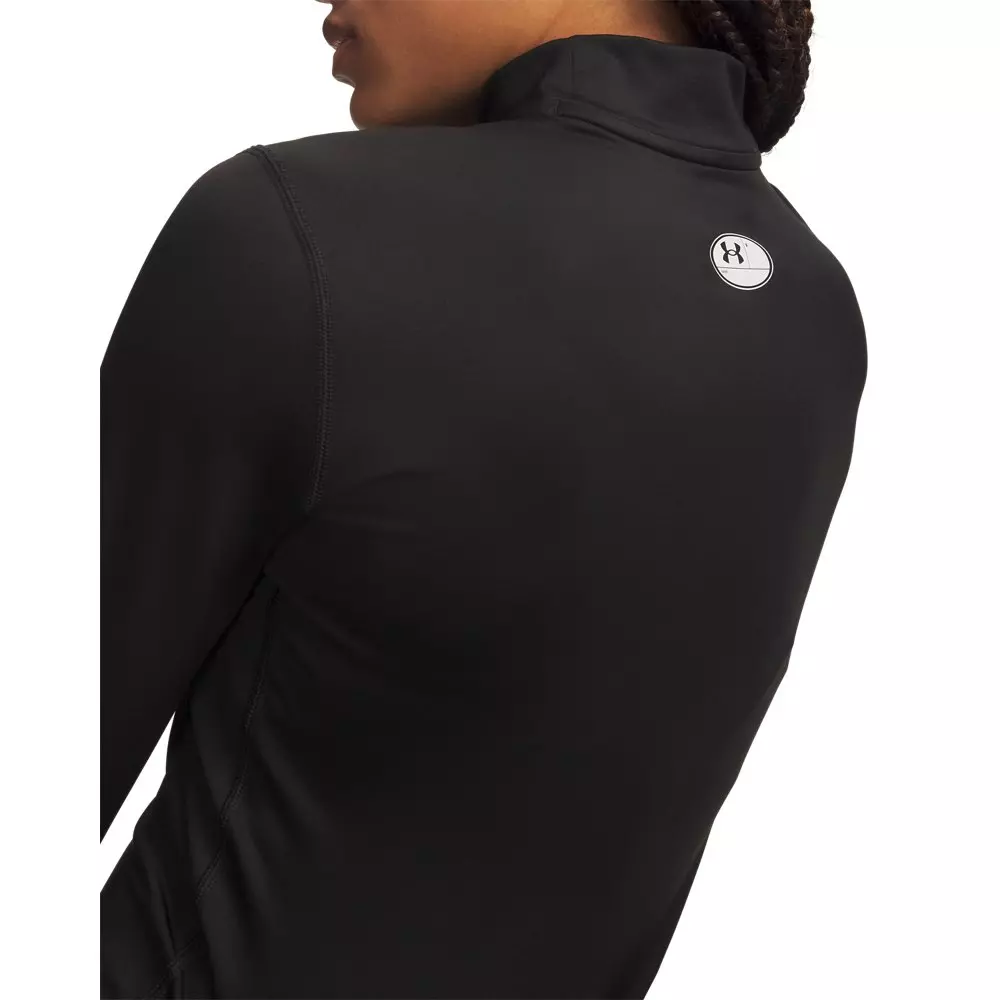Under Armour Women's ColdGear Long-Sleeve Mock Shirt - Black/White - BLACK/WHITE