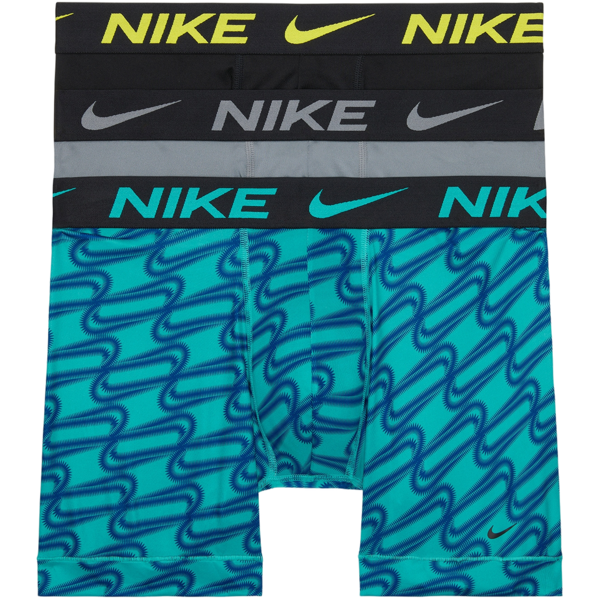 Nike Men's Dri-FIT Essential Micro Underwear-3PK - GREY/BLUE/BLACK Thumbnail View 4