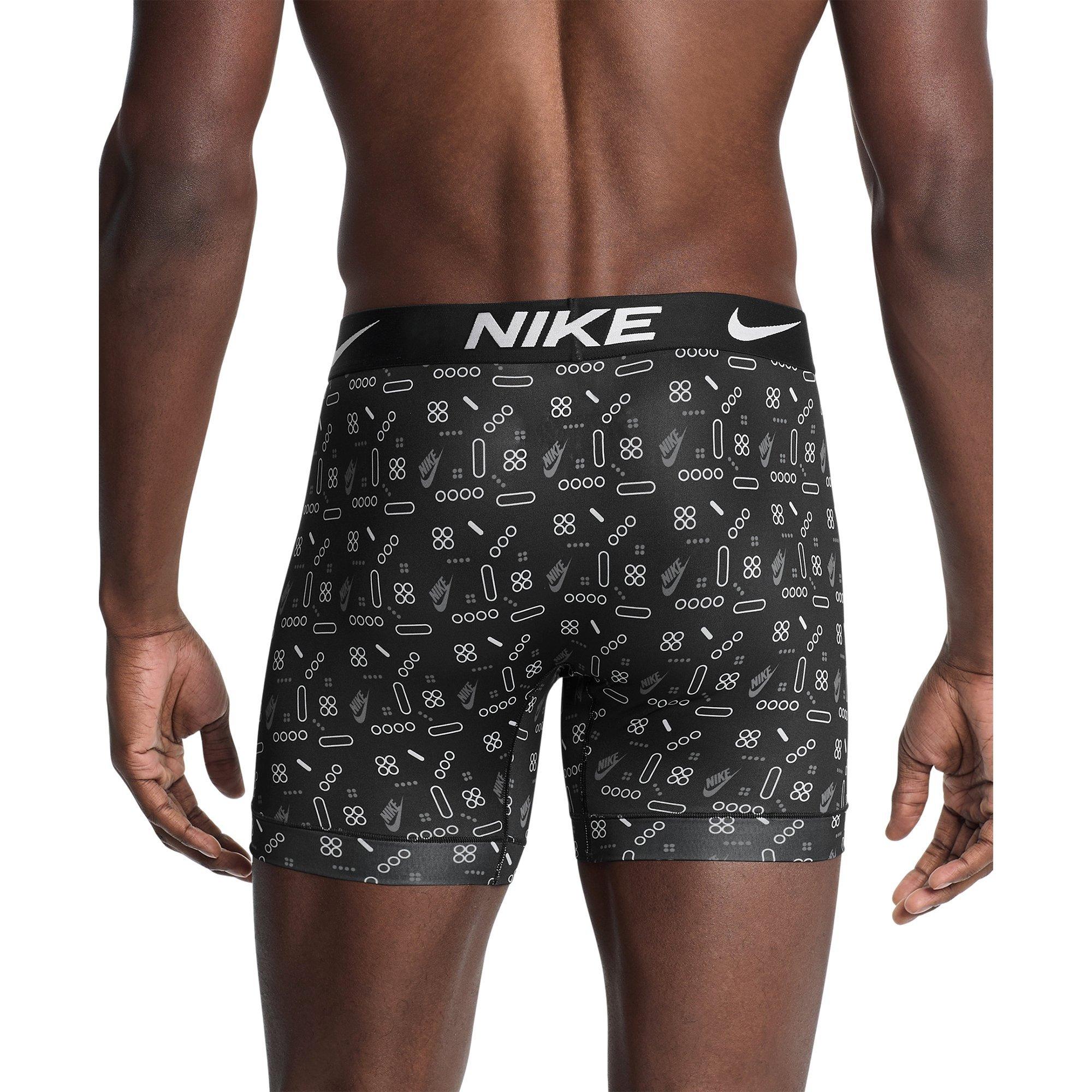 Nike Men's Dri-FIT Essential Micro Underwear (3 Pack) - Black/Grey/Red - BLACK/GREY/RED Thumbnail View 2