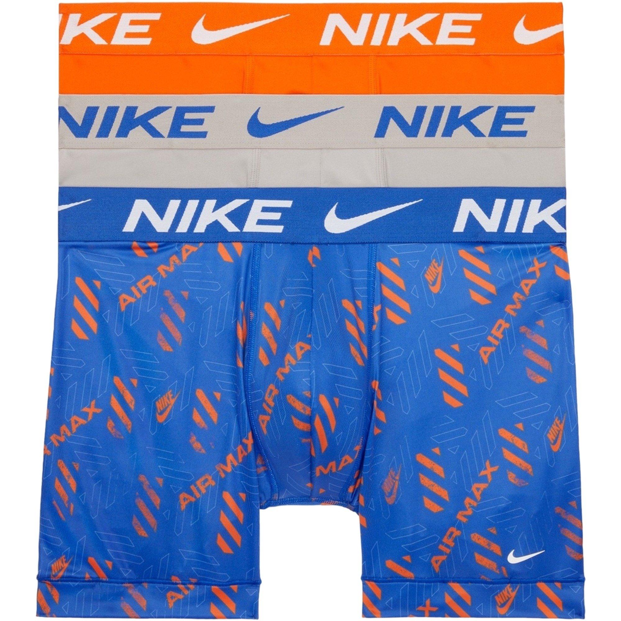 Nike Men's Essential Micro Dri-FIT Underwear (3 Pack) - Blue/Orange - BLUE/ORANGE Thumbnail View 4