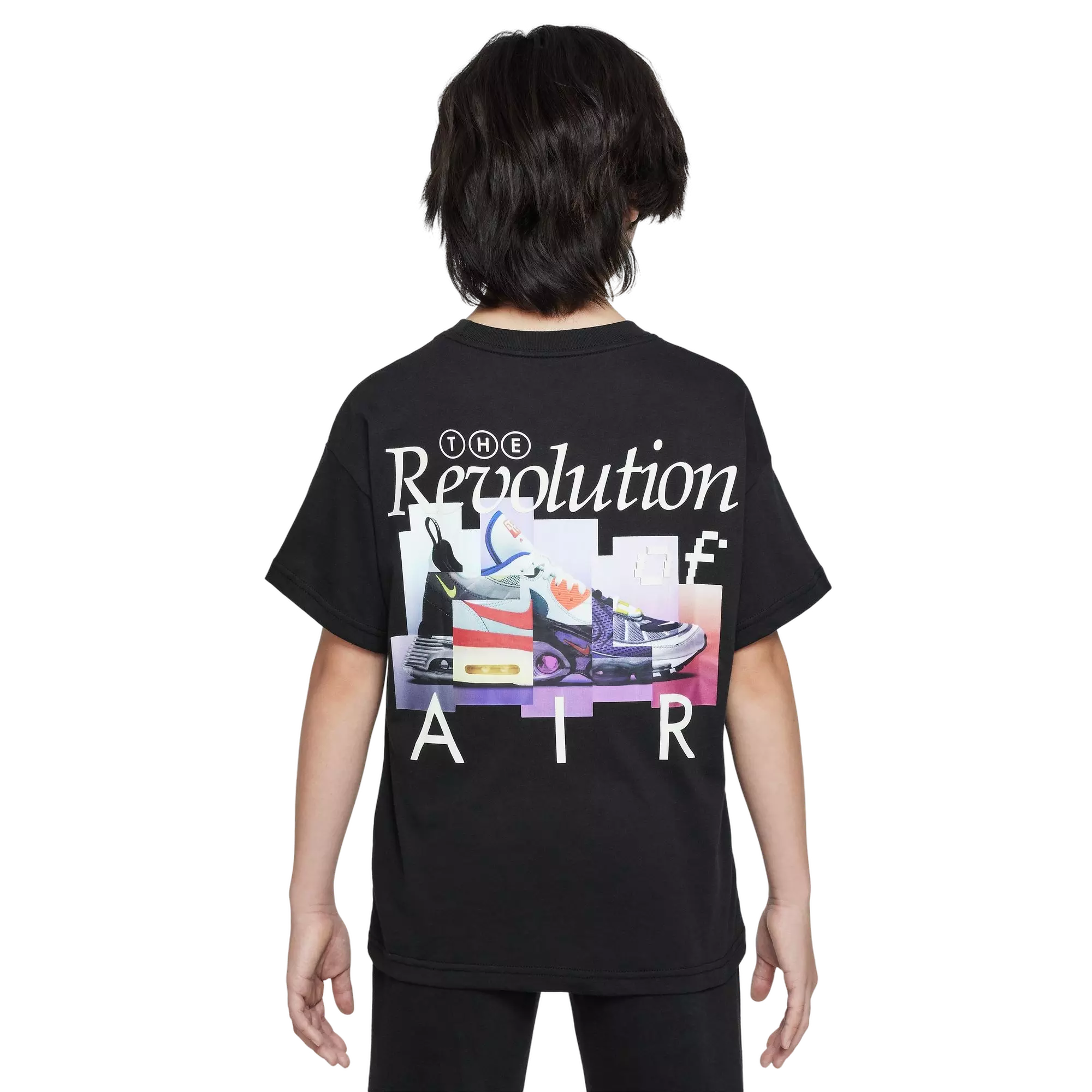 Nike Big Boys' Sportswear Swoosh Tee - BLACK