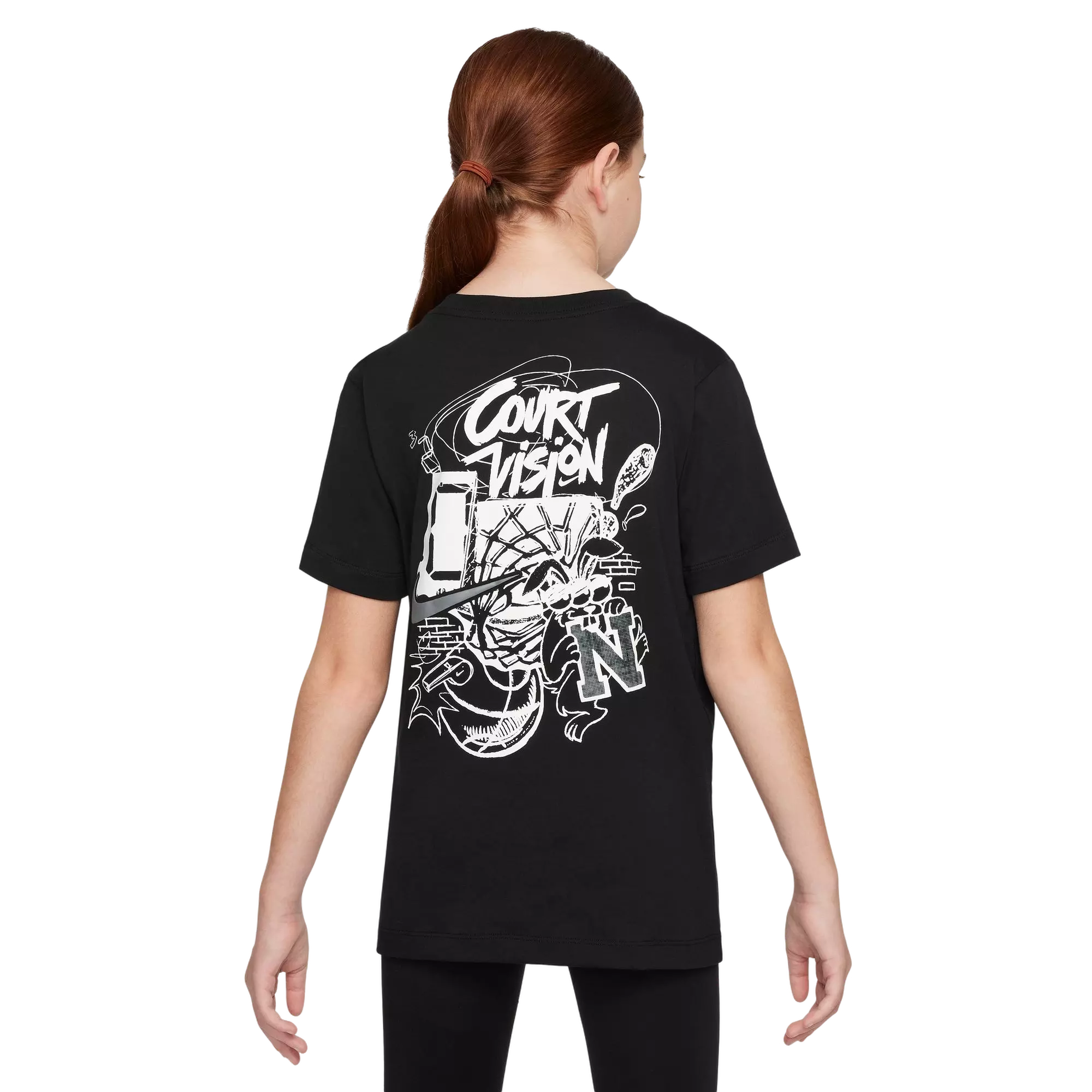 Nike Big Kids' Sportswear Court Vision Tee - BLACK