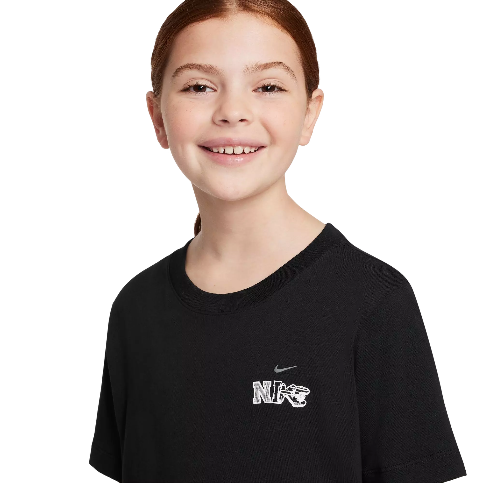 Nike Big Kids' Sportswear Court Vision Tee - BLACK