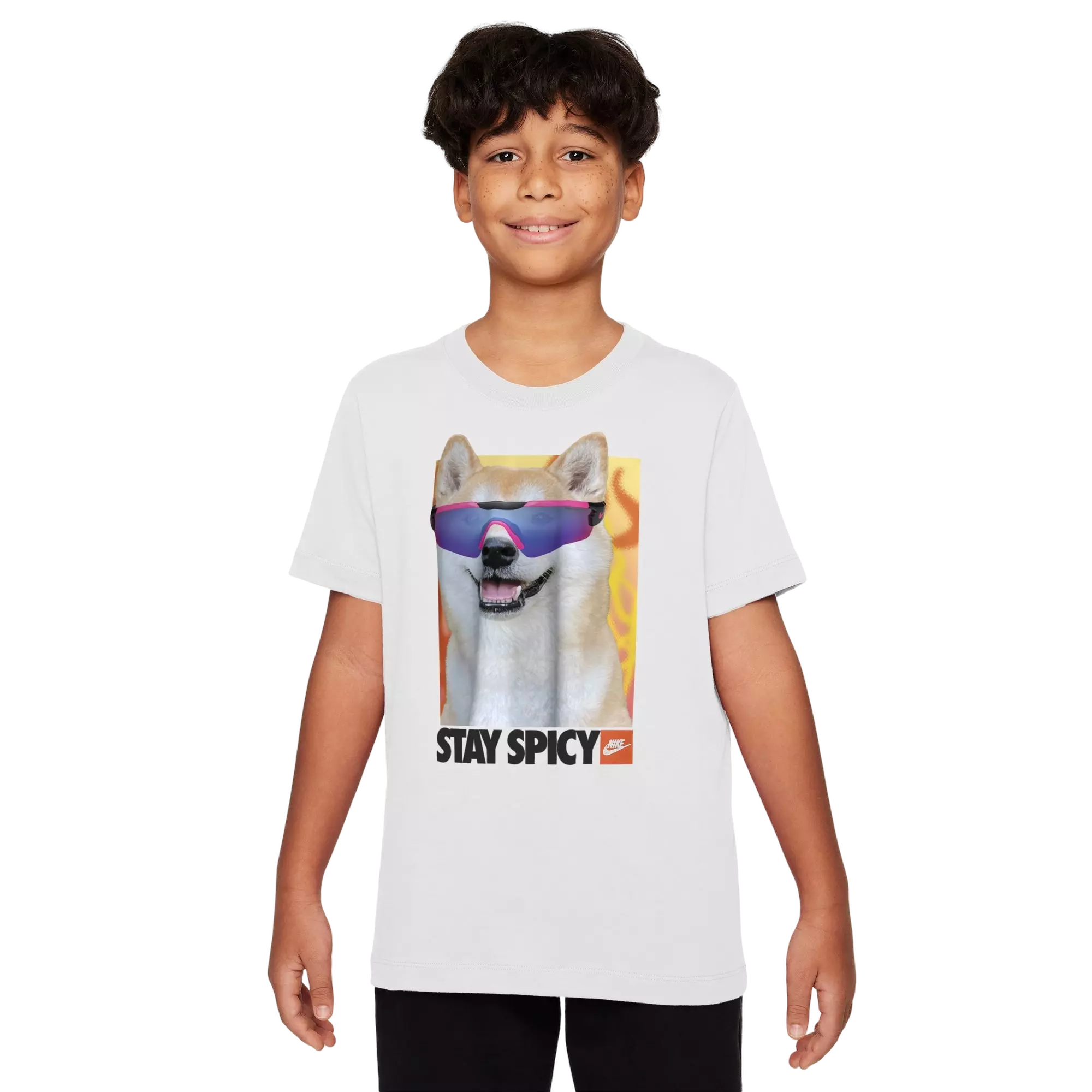 Nike Sportswear Stay Spicy Big Boys' Tee - WHITE