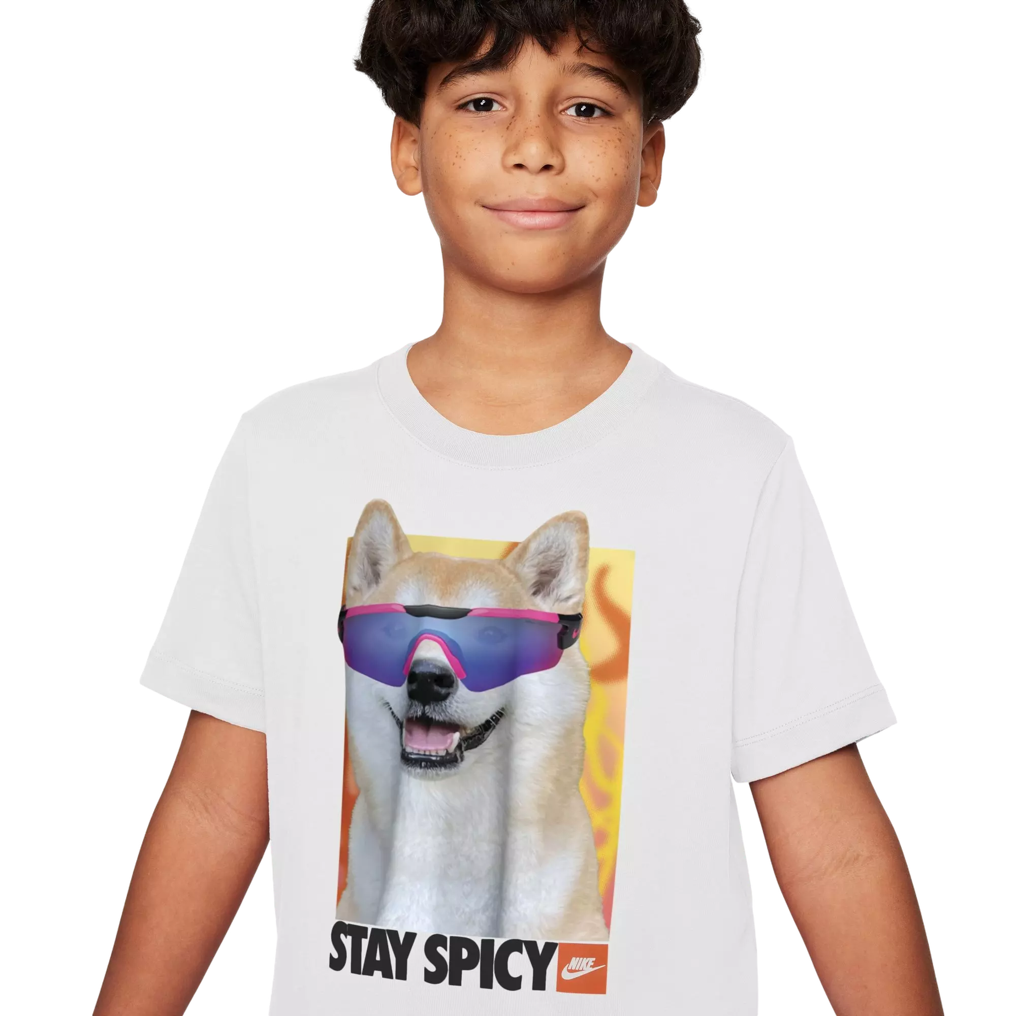 Nike Big Kids' Sportswear Stay Spicy Tee - WHITE