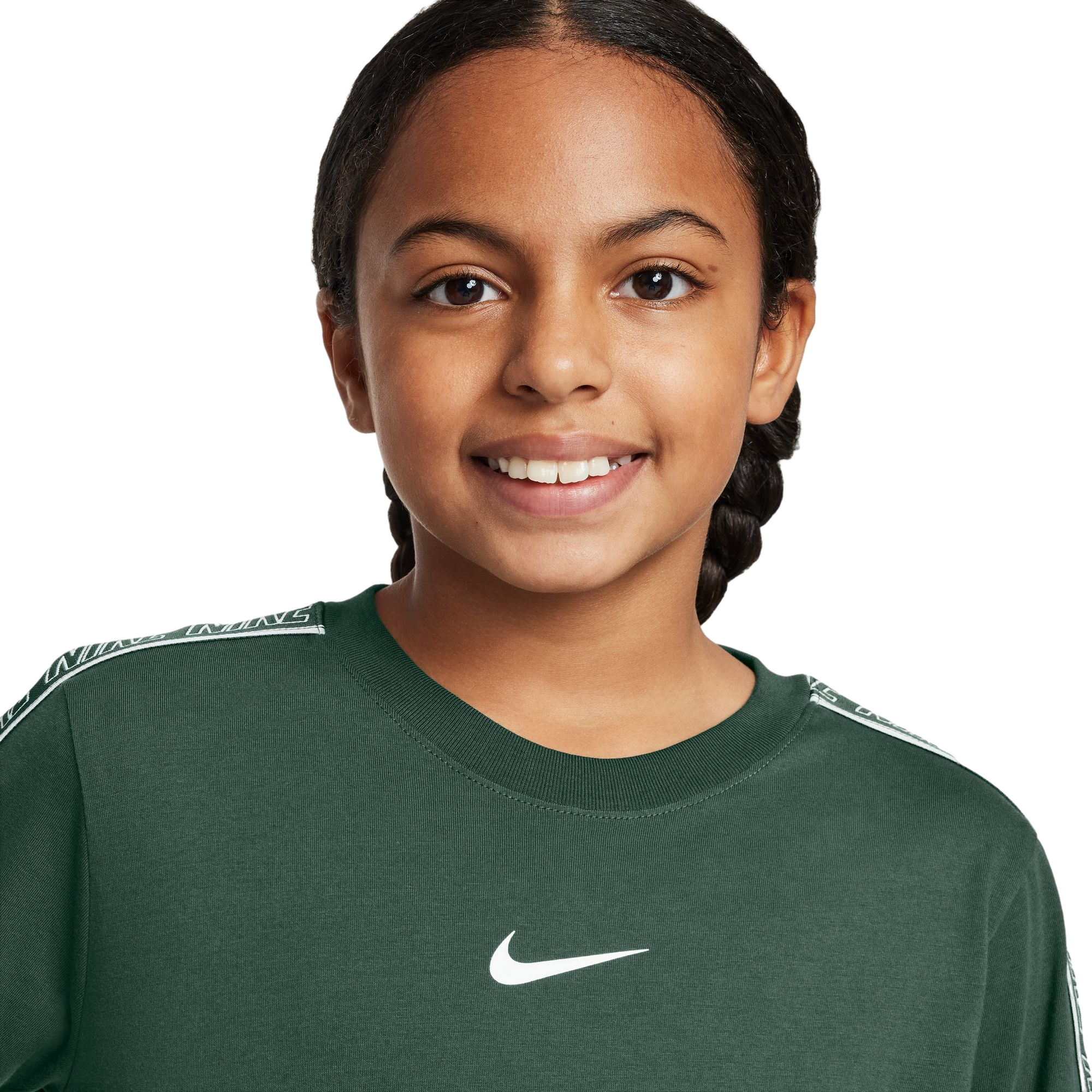 Nike Sportswear Swoosh Big Girls' Green Tee