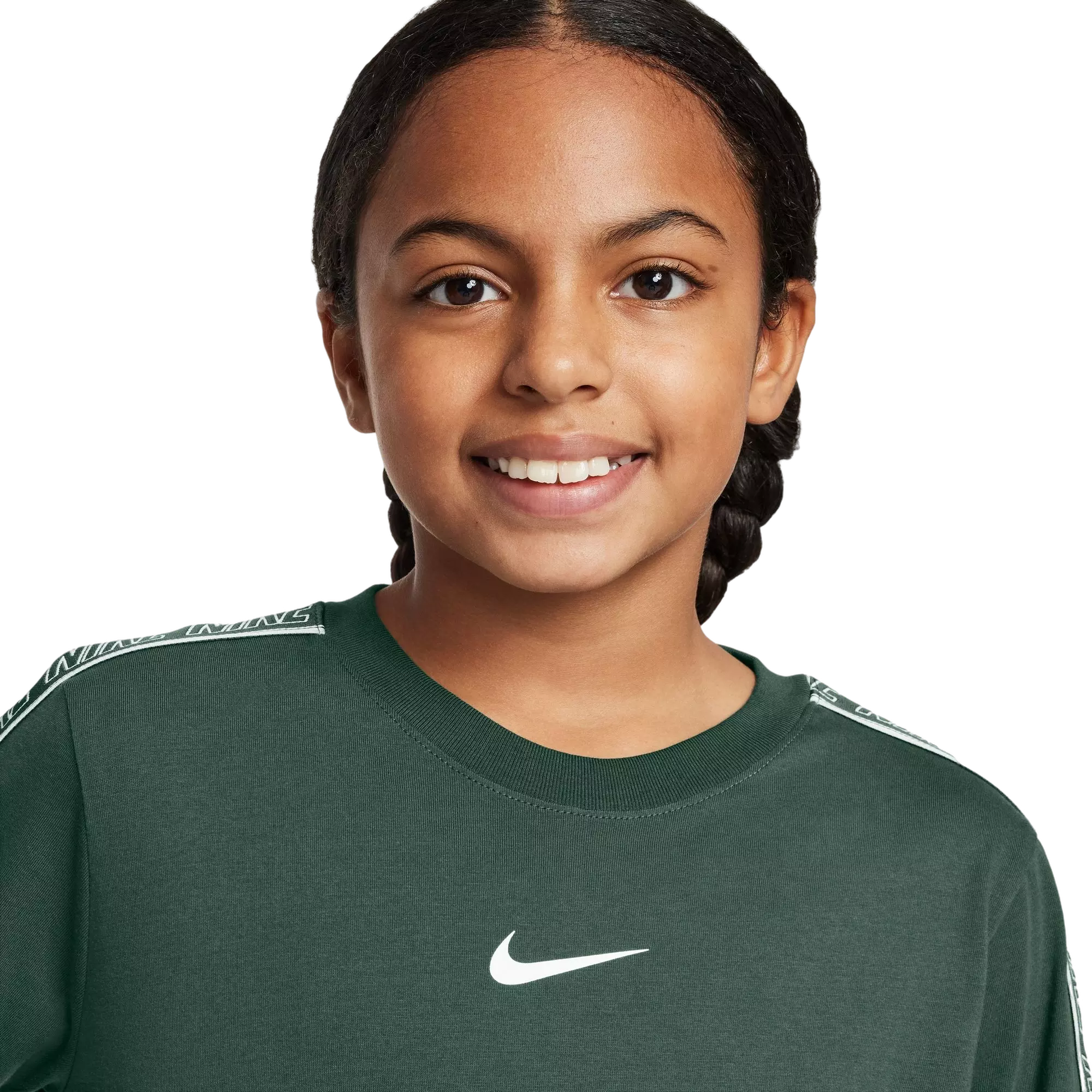 Nike Big Kids' Sportswear Swoosh Tee-Green - GREEN