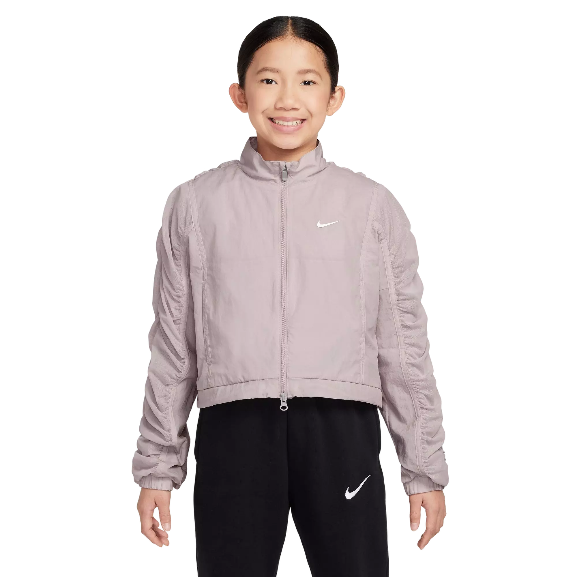Nike Big Girls' Sportswear Woven Jacket - Mauve - MAUVE