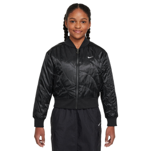 Nike Big Girls' Sportswear Bomber Jacket -Black