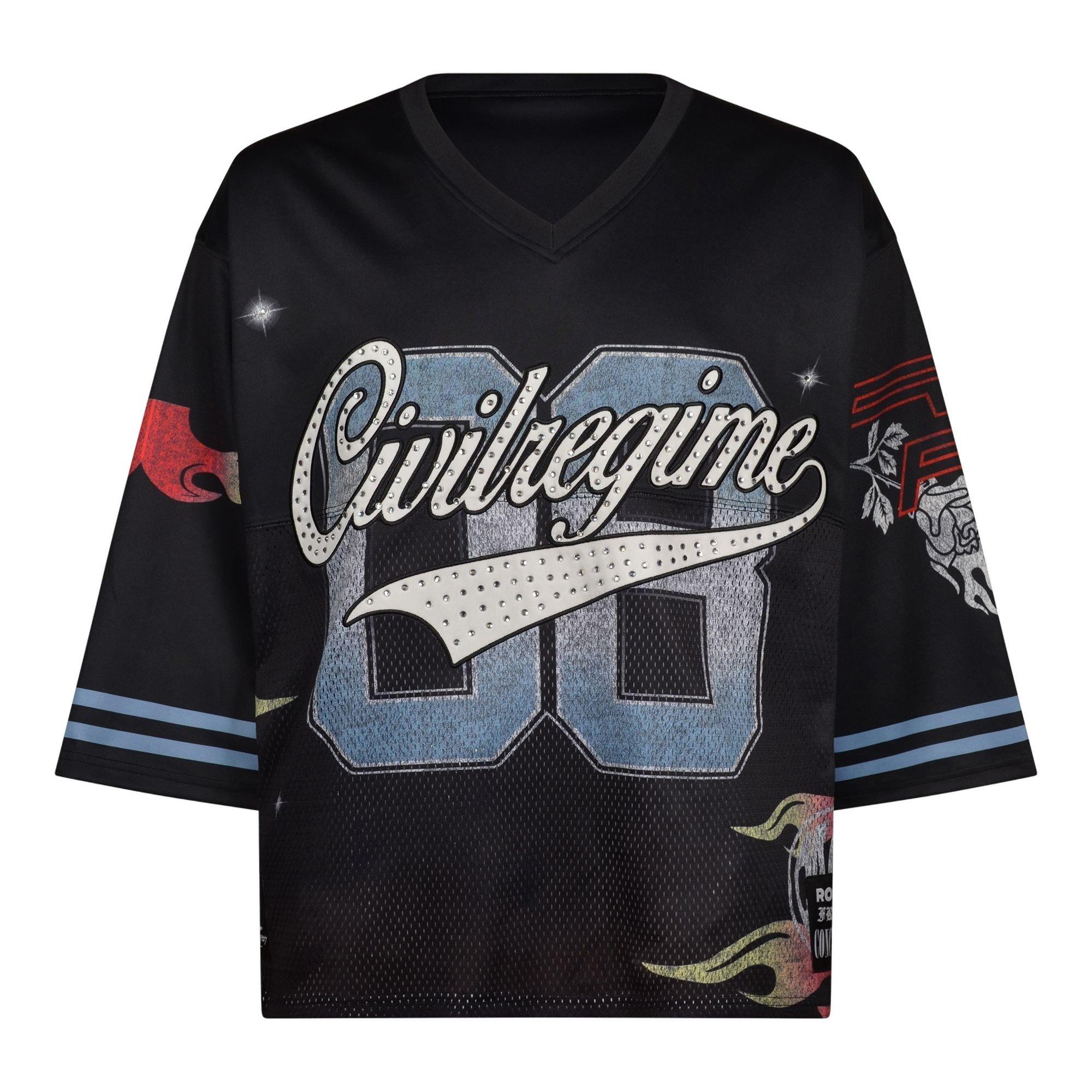 Civil Regime Men's Football Jersey - BLACK Thumbnail View 1