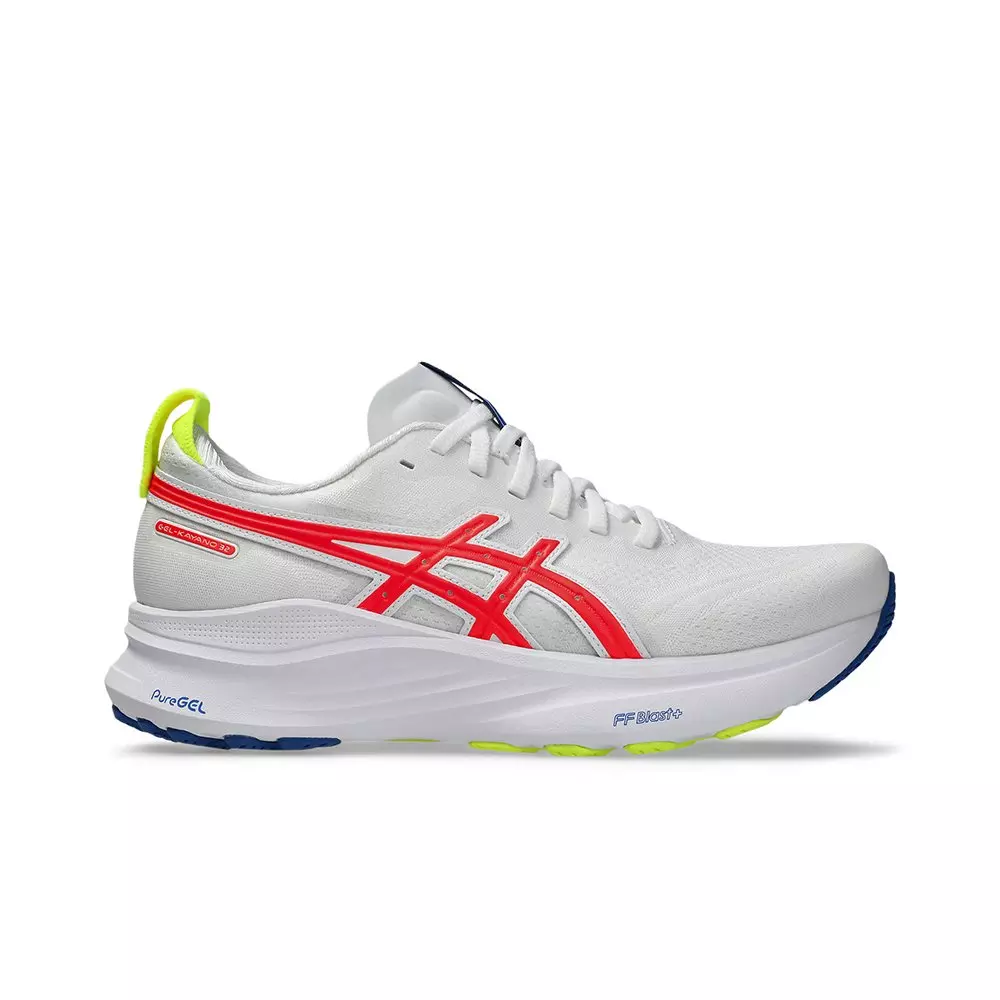 ASCIS GEL-KAYANO 32 ATC "White/Flash Coral" Women's Running Shoe - WHITE/CORAL