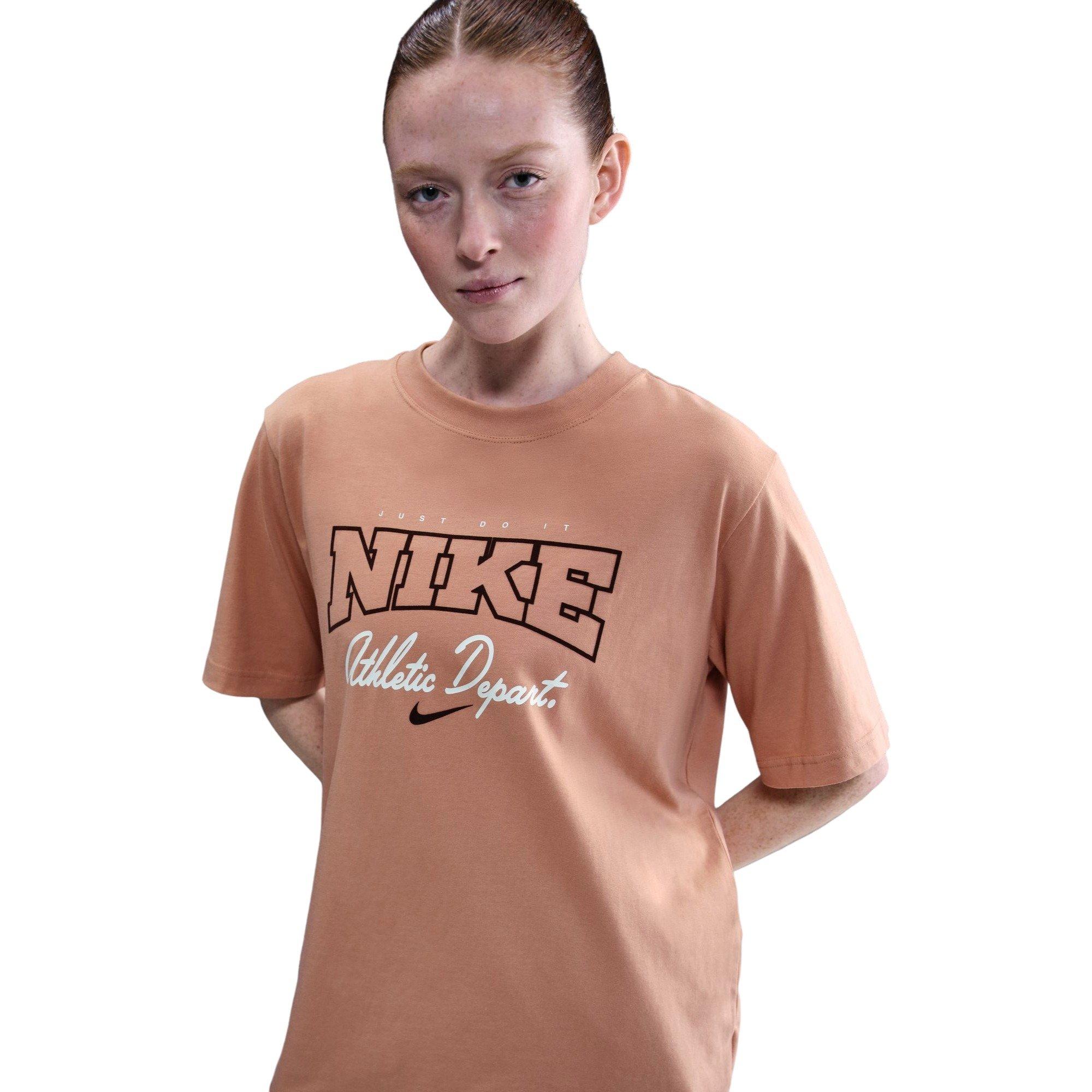 Nike Women's Sportswear Loose Short-Sleeve Graphic Tee - ROSE GOLD Thumbnail View 3