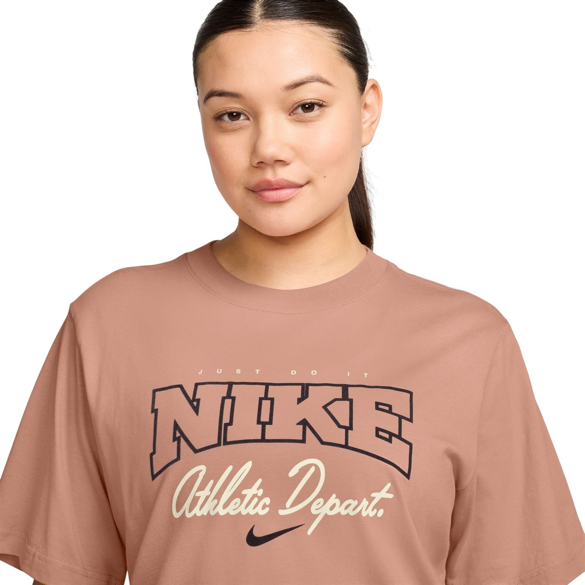 Nike Women's Sportswear Loose Short-Sleeve Graphic Tee - ROSE GOLD Thumbnail View 4