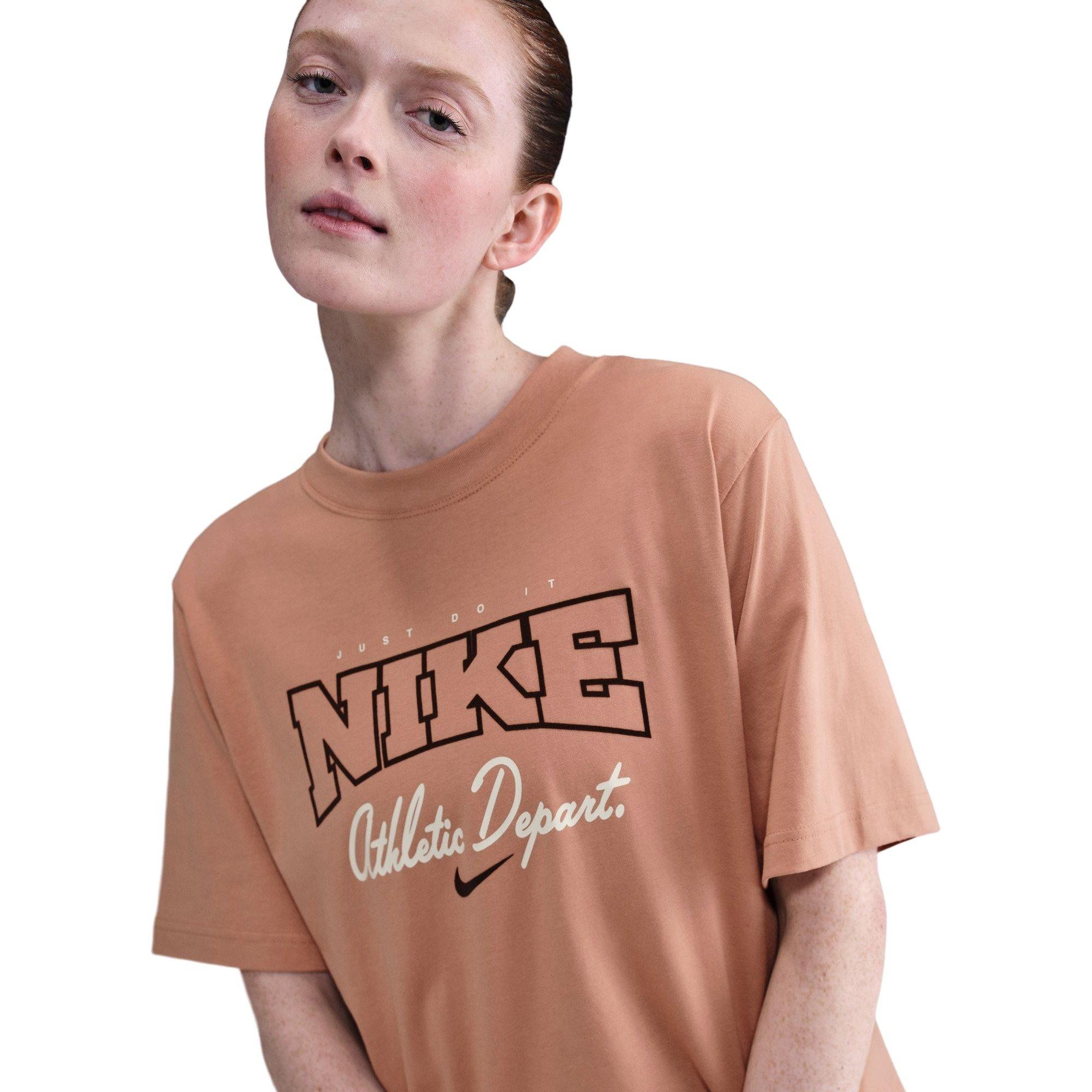 Nike Women's Sportswear Loose Short-Sleeve Graphic Tee - ROSE GOLD Thumbnail View 6