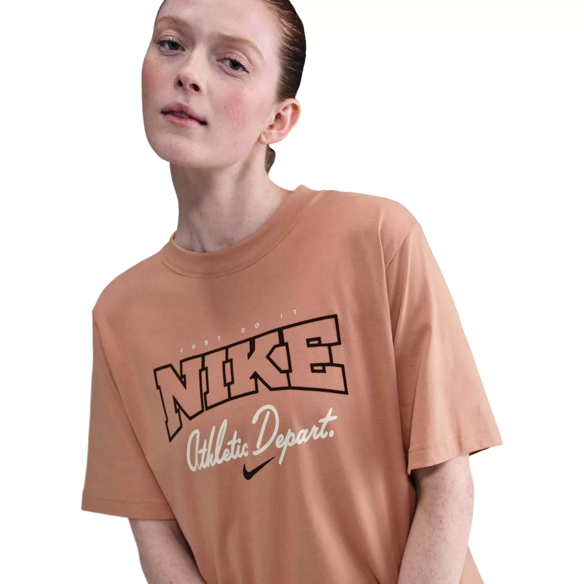 Nike Women's Sportswear Loose Short-Sleeve Graphic Tee - ROSE GOLD