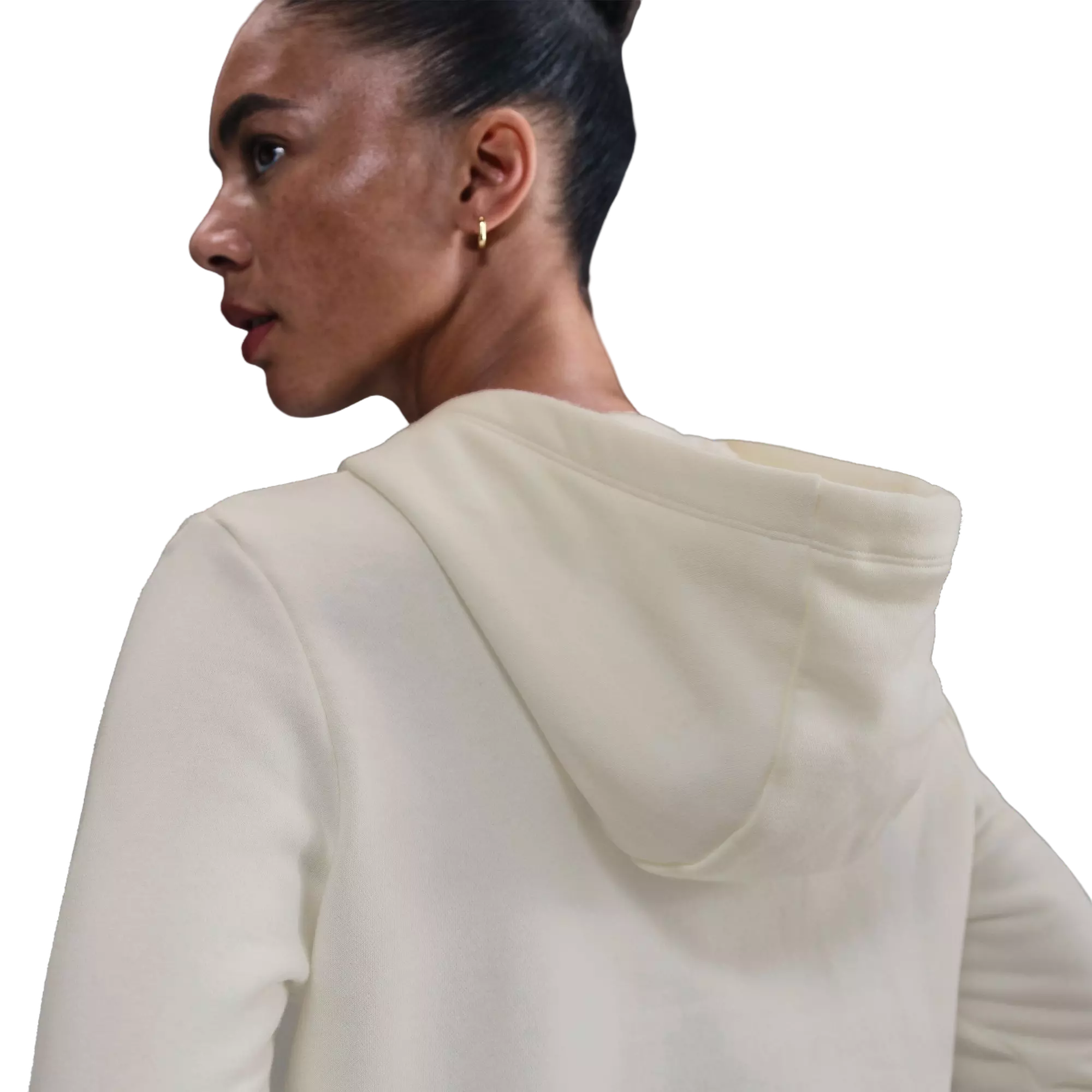 Nike Women's Sportswear Club Fleece Graphic Pullover Hoodie - WHITE/PINK