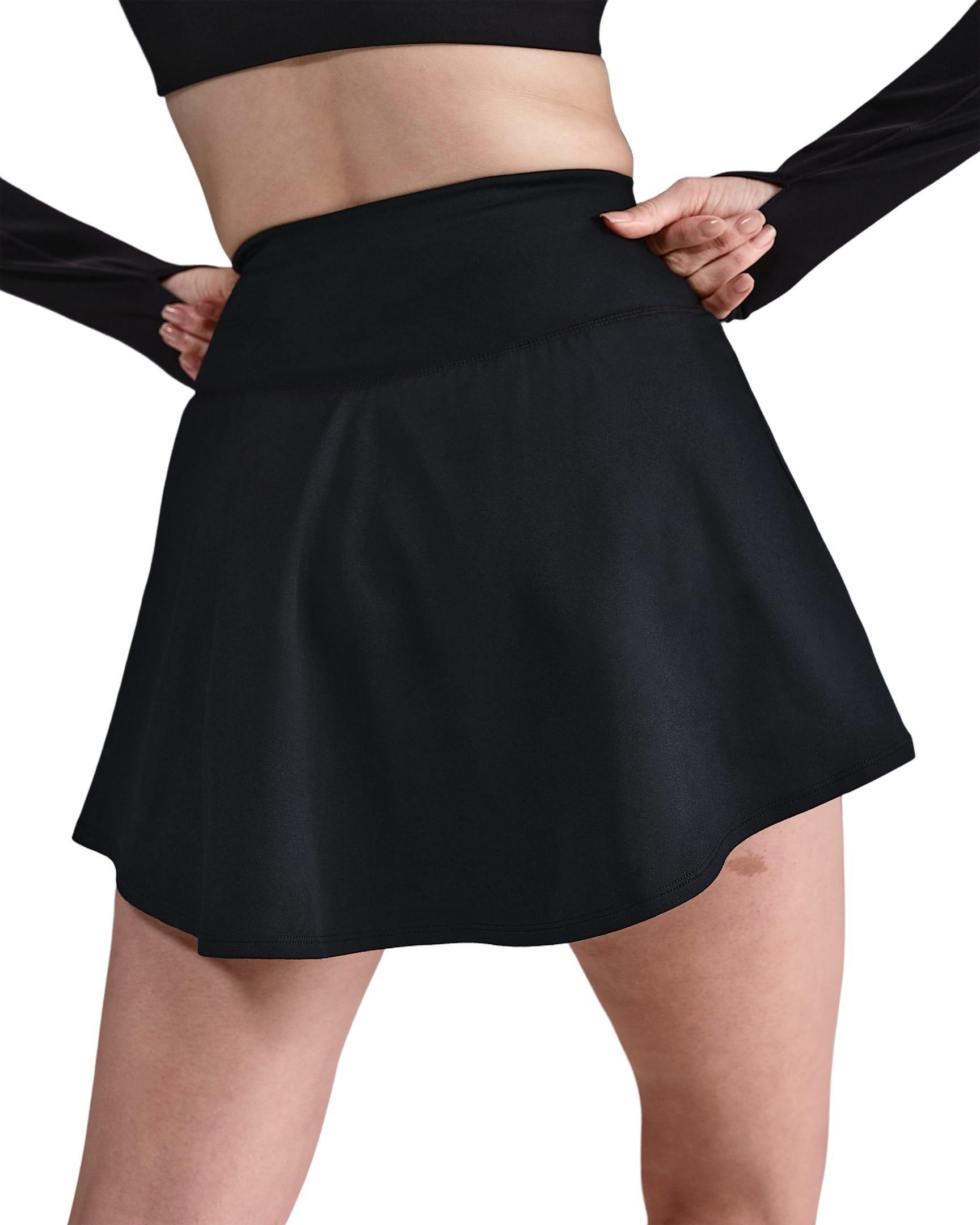 Nike Women's One Dri-FIT Skirt - Black - BLACK Thumbnail View 2