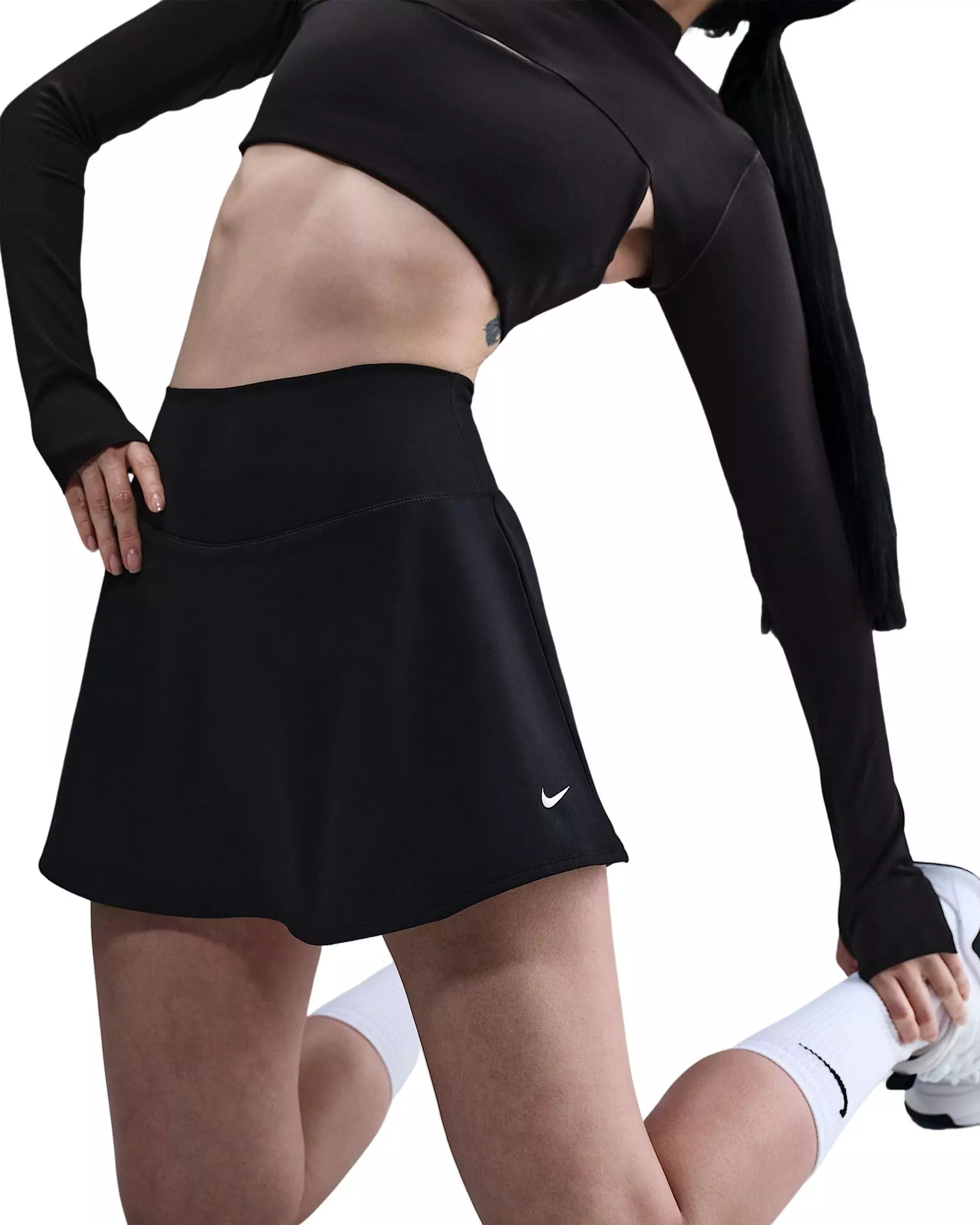 Nike Women's One Dri-FIT Skirt -Black - BLACK