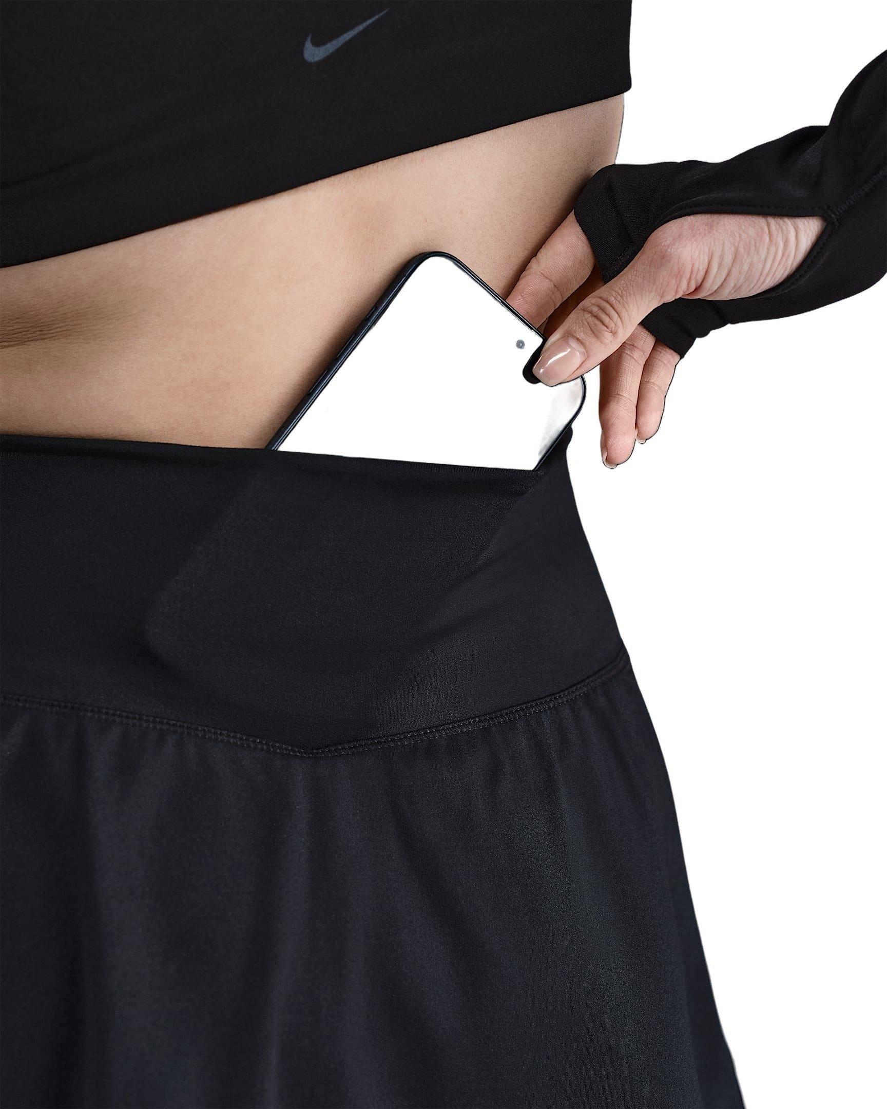Nike Women's One Dri-FIT Skirt - Black - BLACK Thumbnail View 4