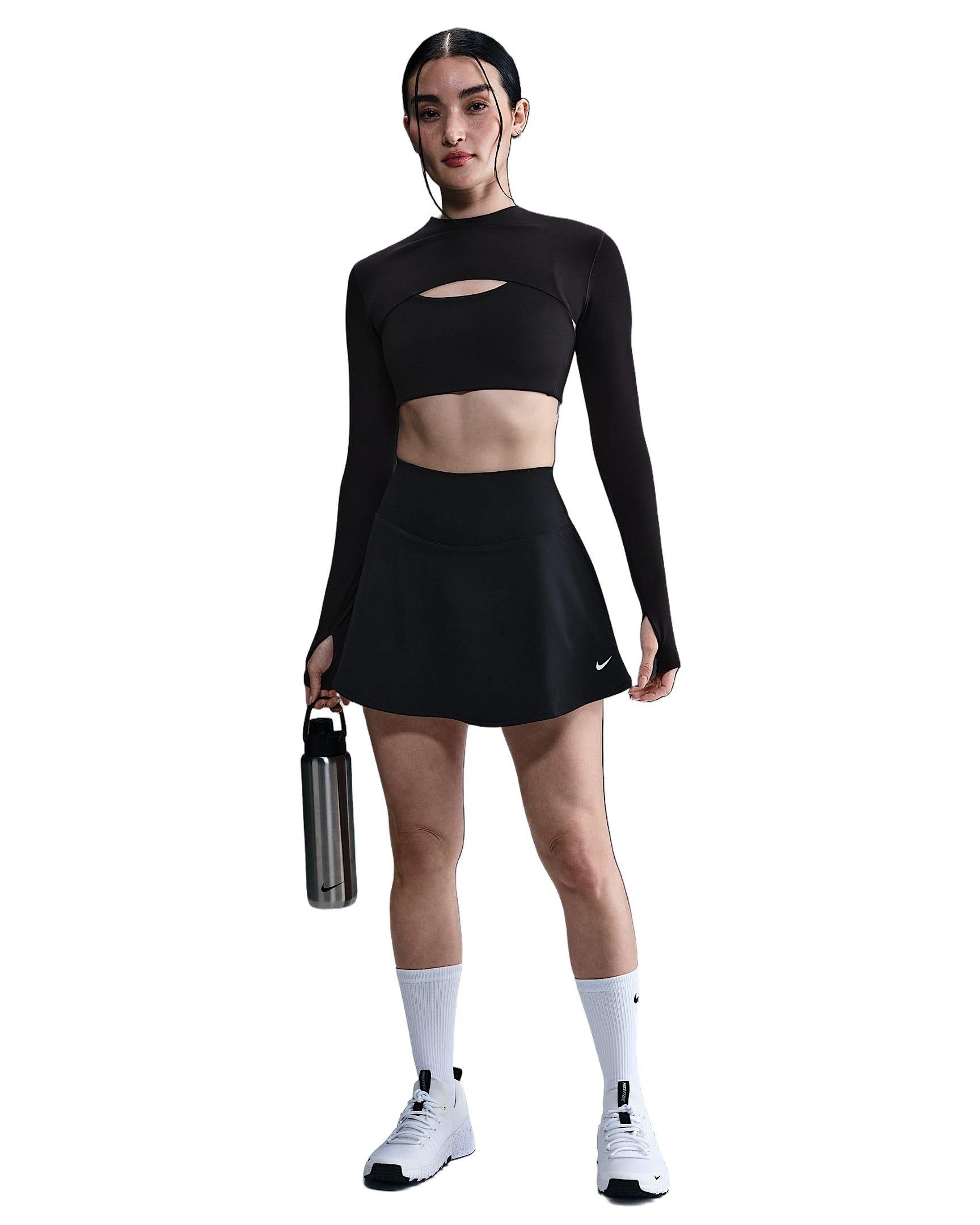 Nike Women's One Dri-FIT Skirt - Black - BLACK Thumbnail View 5