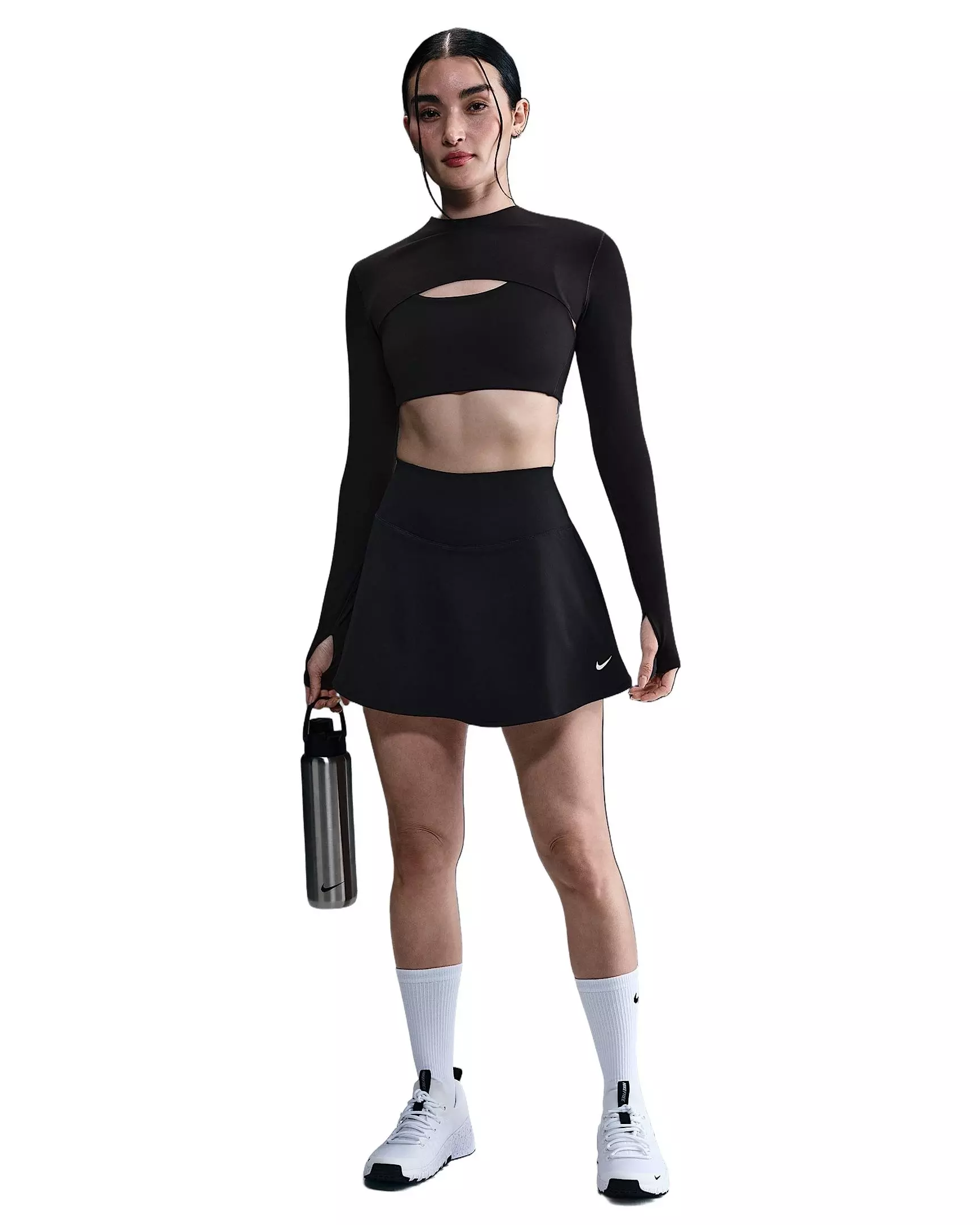 Nike Women's One Dri-FIT Skirt - Black - BLACK