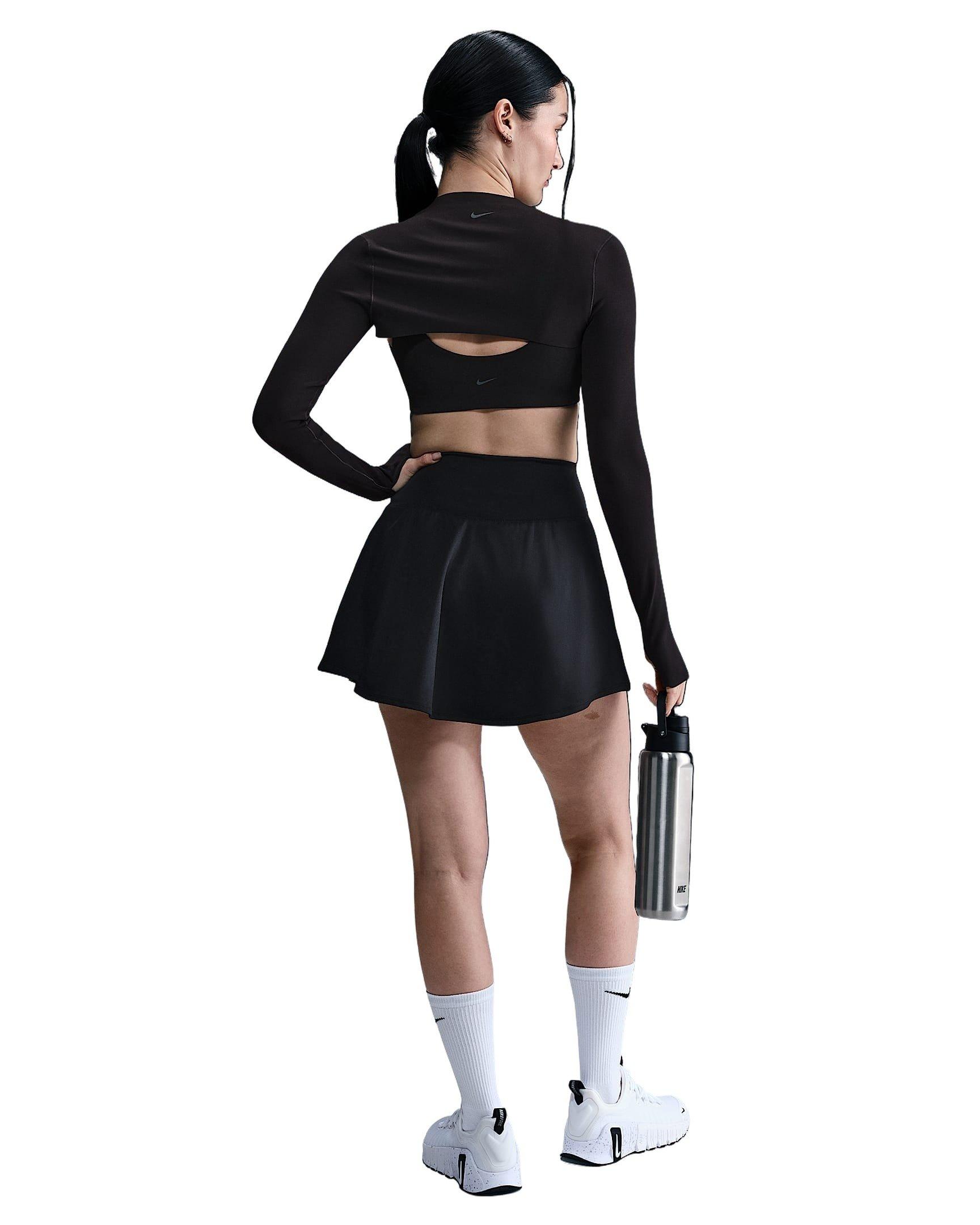 Nike Women's One Dri-FIT Skirt -Black - BLACK Thumbnail View 6