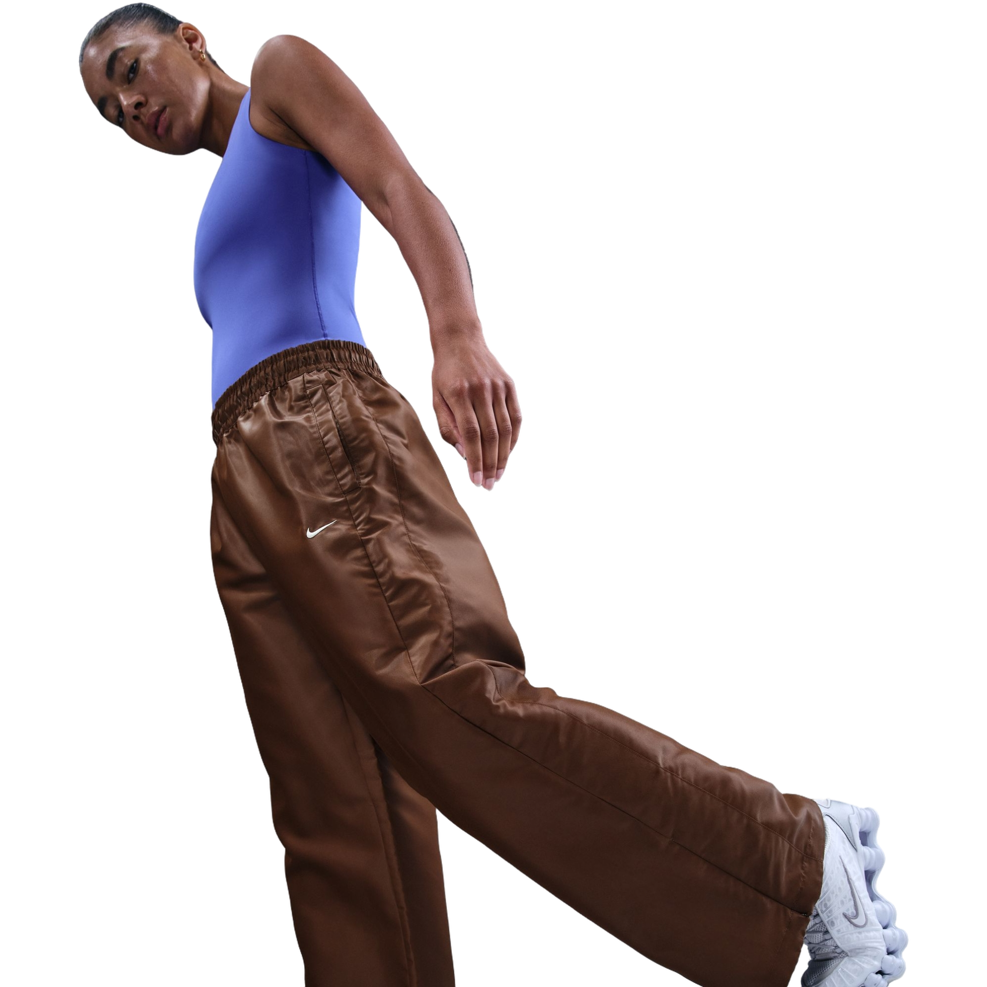 Nike Women's Sportswear Windrunner Pants - Brown - BROWN Thumbnail View 6