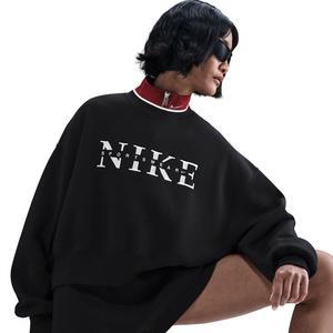 Nike Women's Phoenix Fleece GLC Crew Sweatshirt - Black