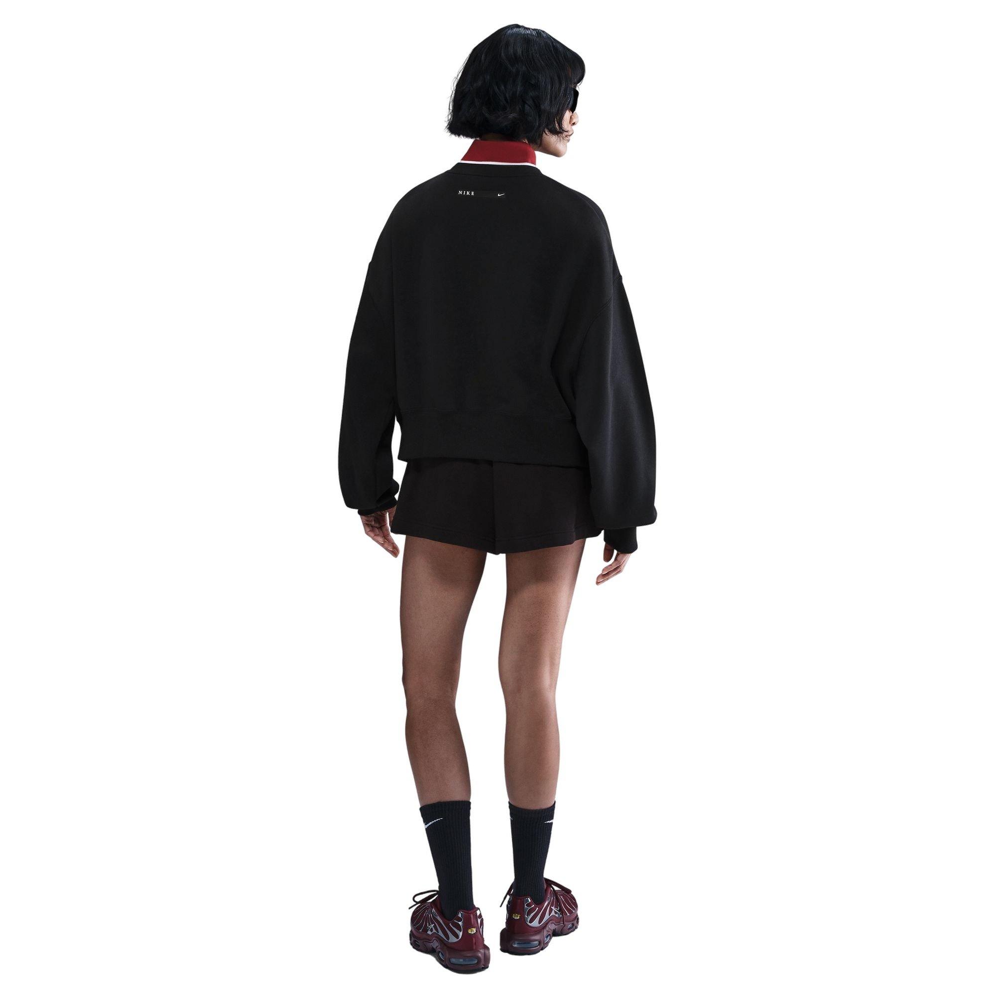 Nike Women's Phoenix Fleece GLC Crew Sweatshirt - Black - BLACK Thumbnail View 5