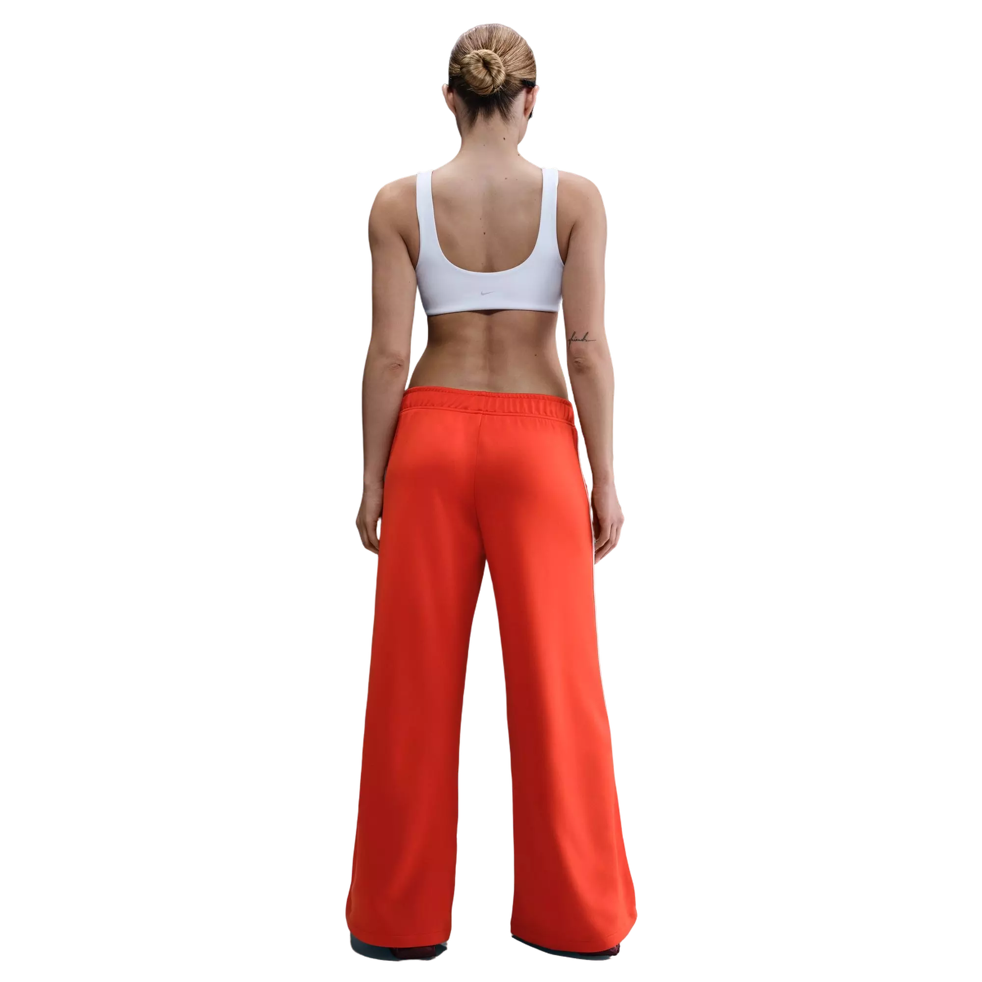 Nike Women's Sportswear Wide-Leg Track Pants - RED/WHITE