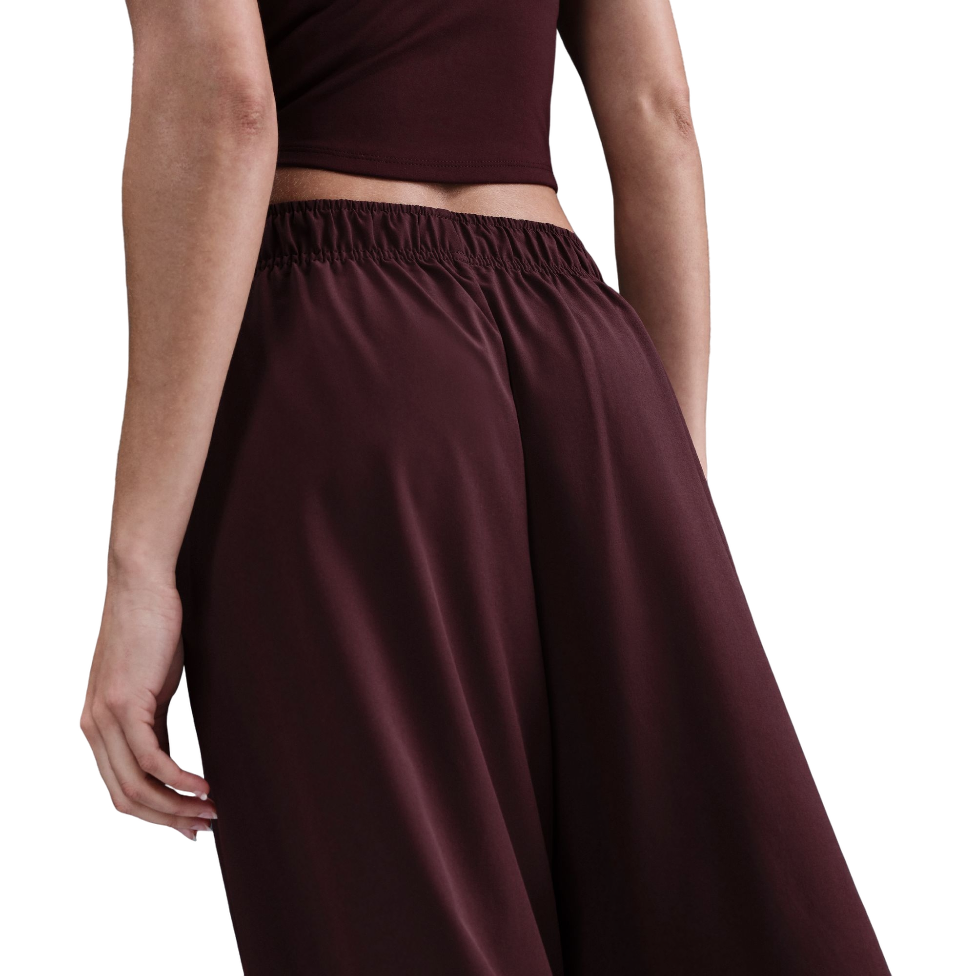 Nike Women's One Repel High-Waisted Woven Pants - BURGUNDY Thumbnail View 4