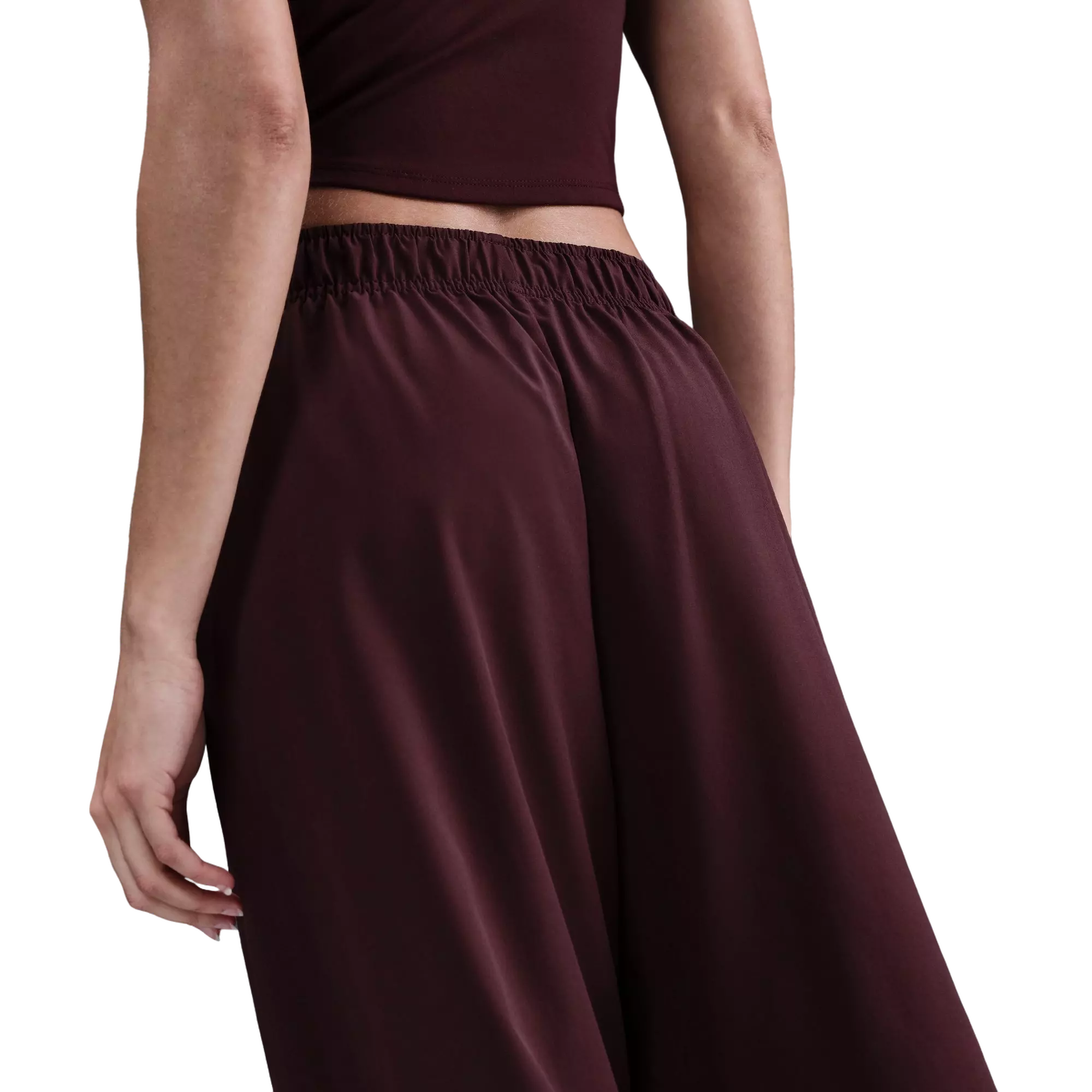 Nike Women's One Repel High-Waisted Woven Pants - BURGUNDY