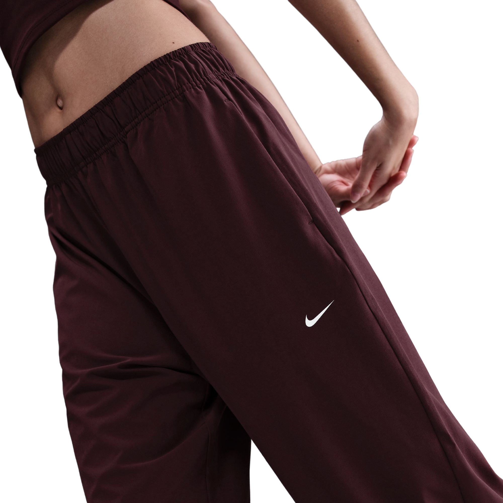 Nike Women's One Repel High-Waisted Woven Pants - BURGUNDY Thumbnail View 5