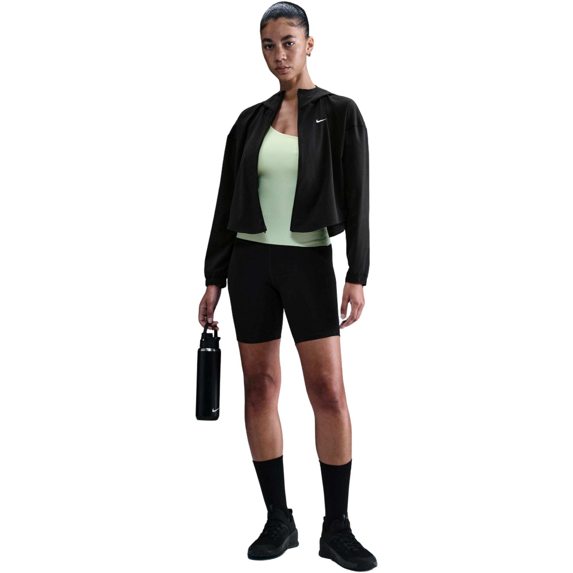 Nike Women's One Repel Oversized Hooded Woven Jacket - BLACK Thumbnail View 1