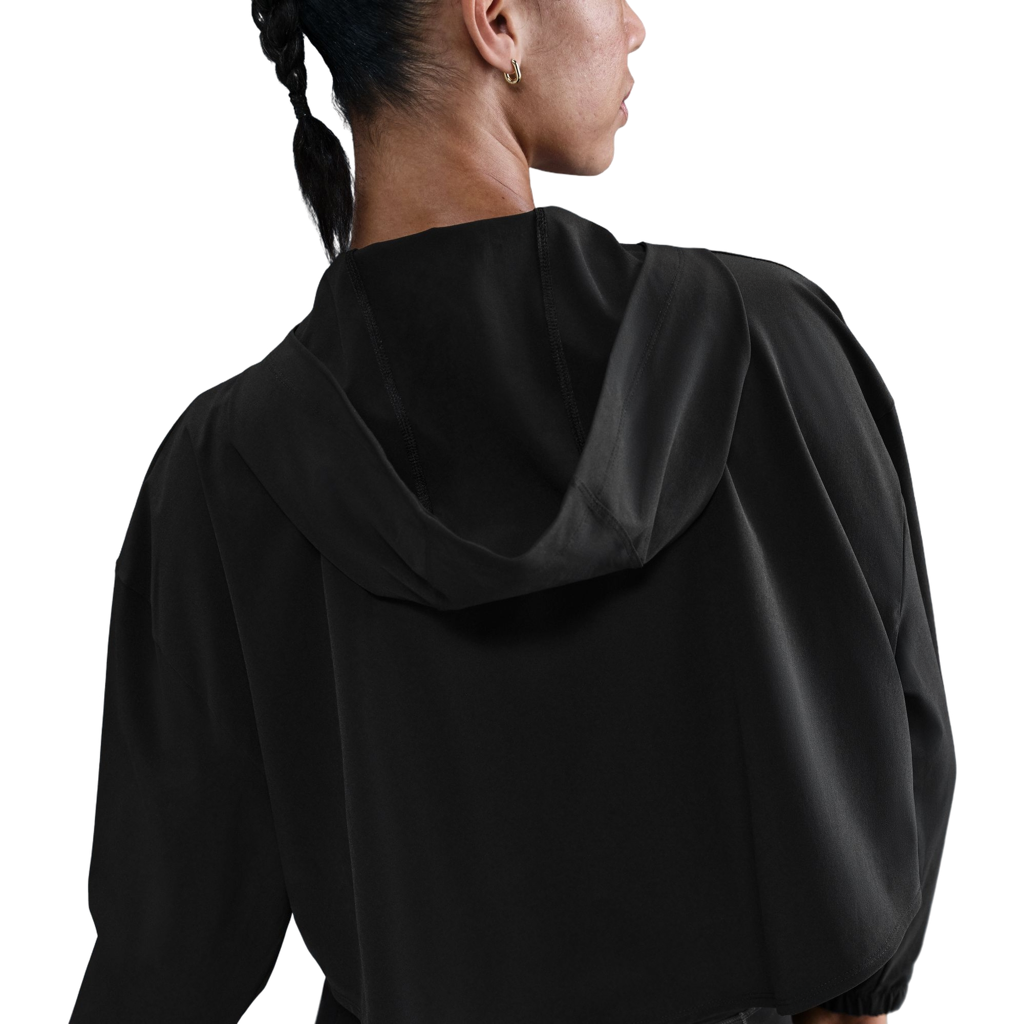 Nike Women's One Repel Oversized Hooded Woven Jacket - BLACK Thumbnail View 4