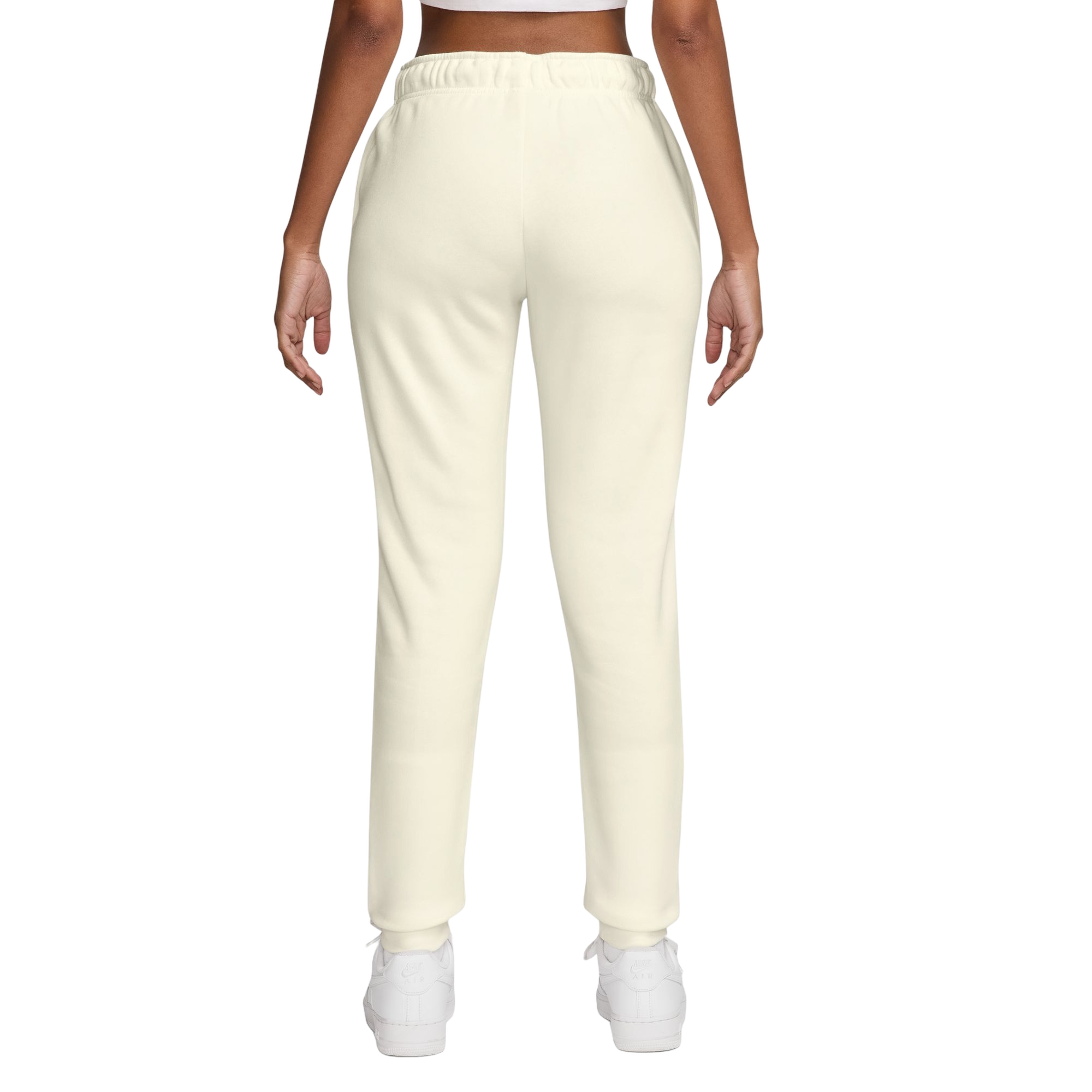 Nike Women's Sportswear Club Fleece Graphic Pants - WHITE/CORAL Thumbnail View 2