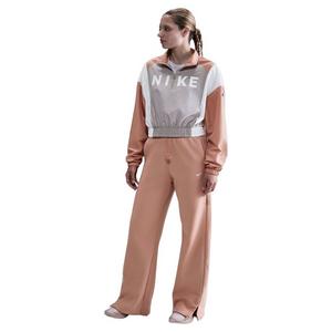 Nike Women's Classic Woven Remix Lightweight Pullover - Grey/Rose Gold