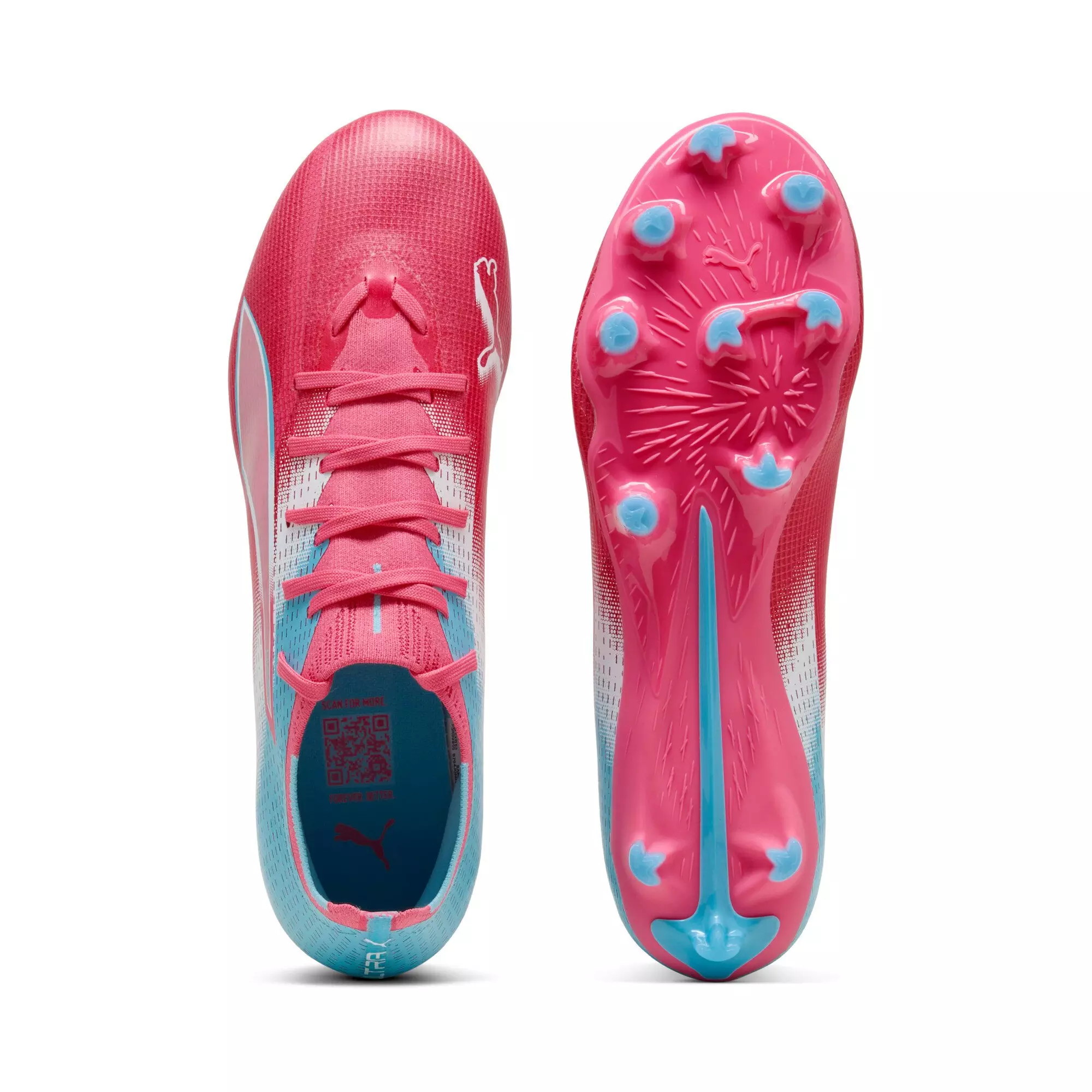 PUMA Ultra 6 Match "Re-Charge" Men's Soccer Cleat - PINK/BLUE