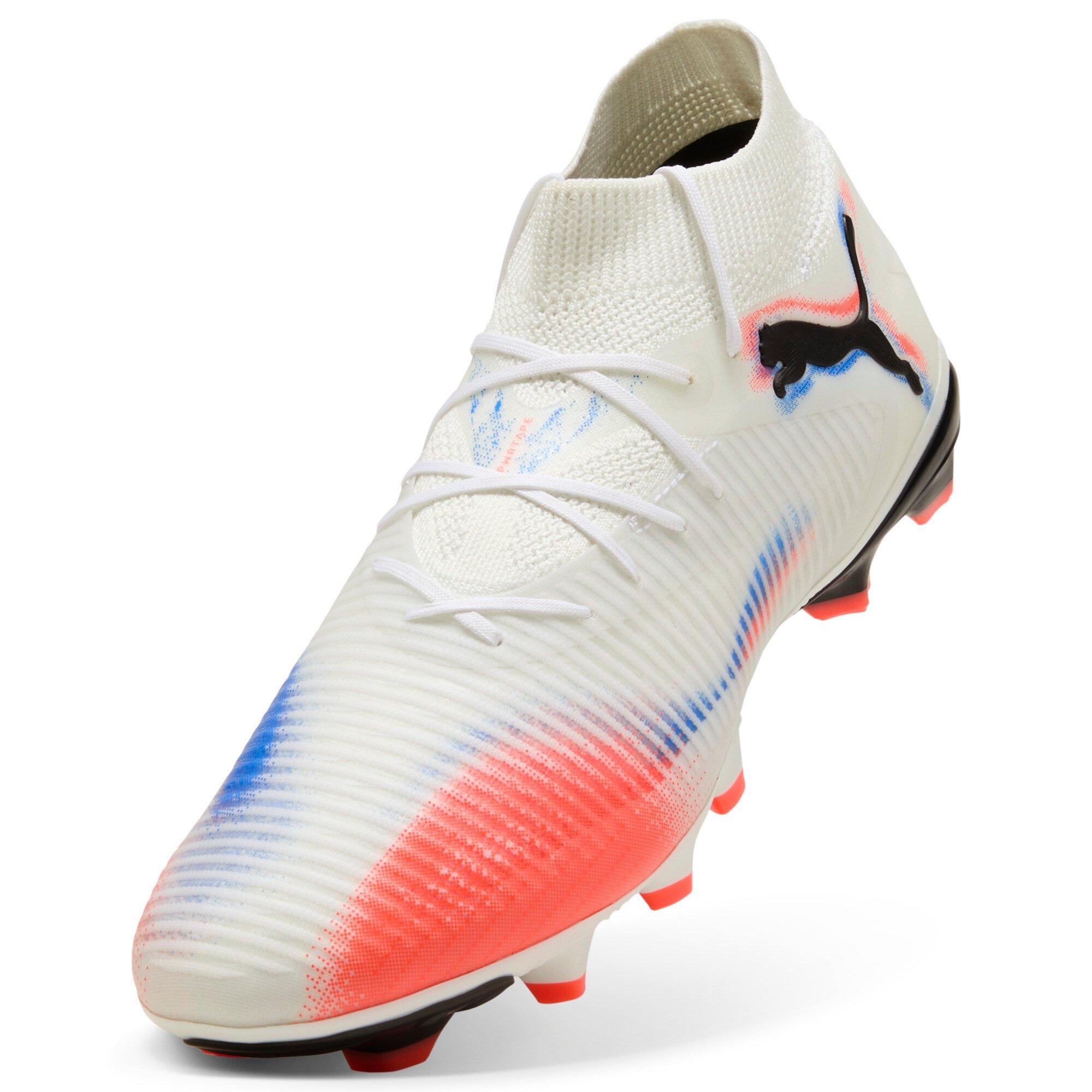 PUMA Future 8 Pro "White/Royal" Men's Soccer Cleat - WHITE/ROYAL/ORANGE Thumbnail View 3