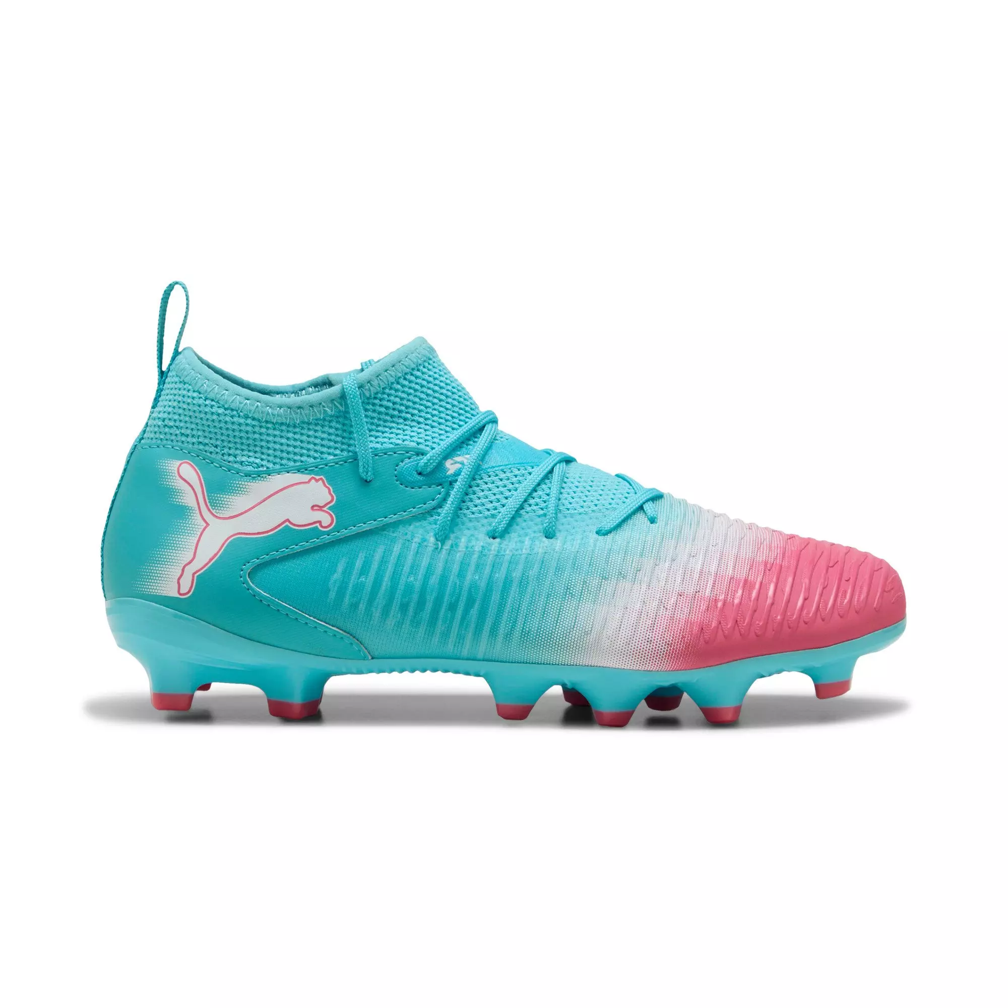 PUMA Future 8 Match "Re-Charge" Grade School Kids' Soccer Cleat - BLUE/PINK