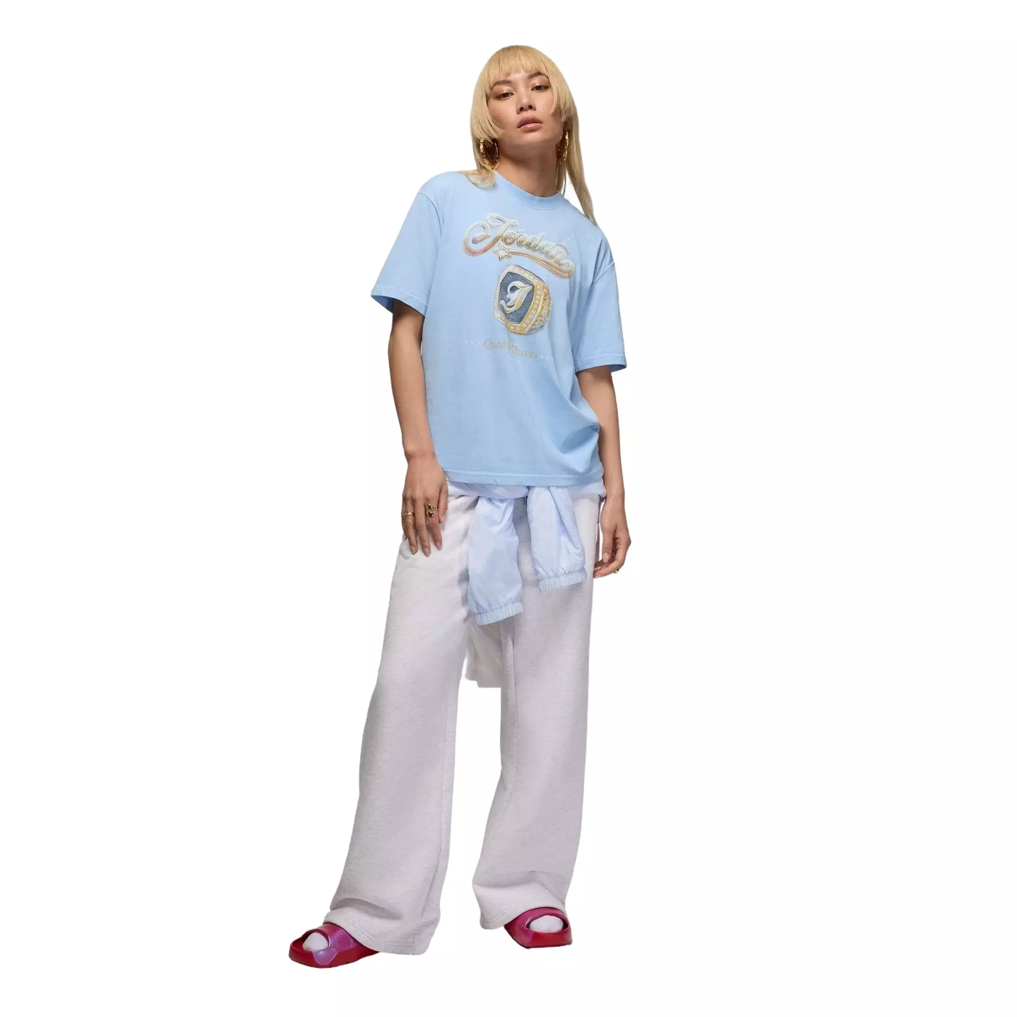 Jordan Women's GF Denim Ring Tee - Blue - BLUE