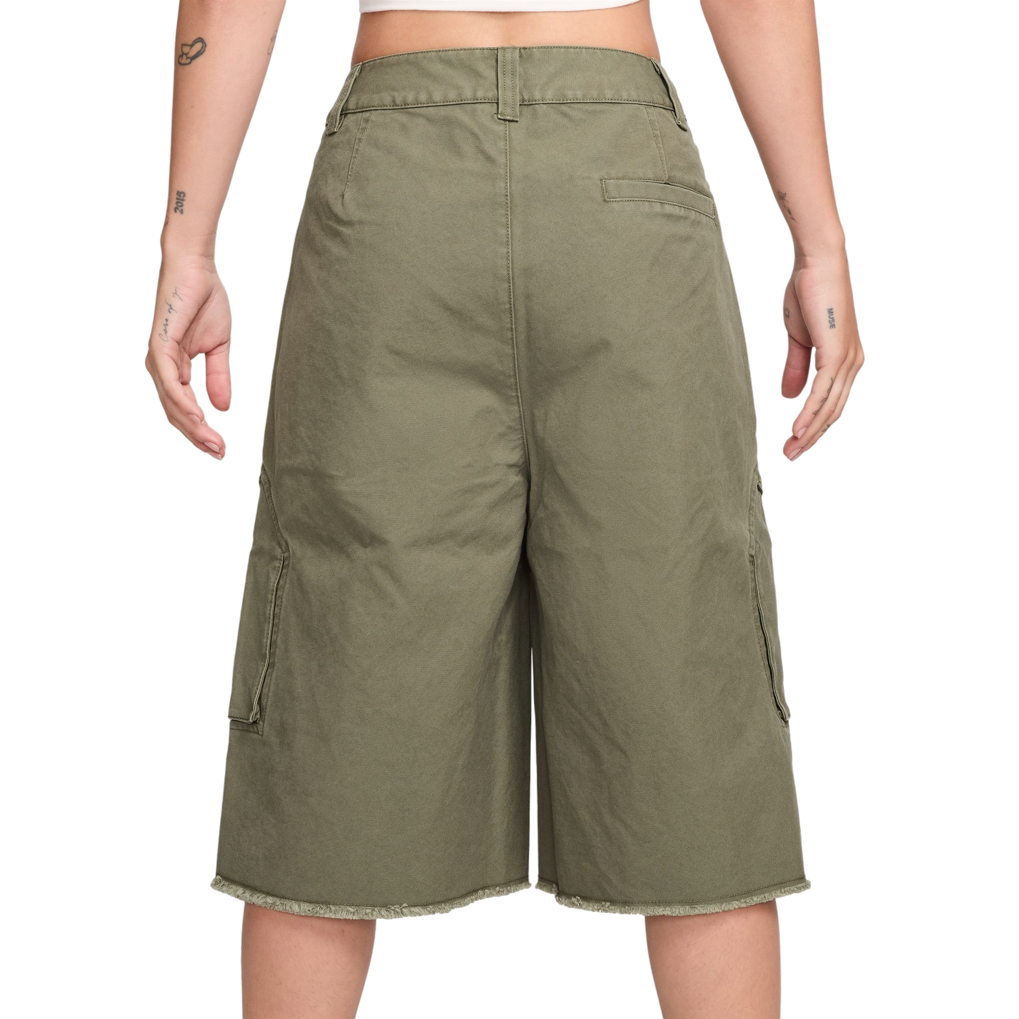Jordan Women's Essentials Chicago Big Shorts - Olive - OLIVE Thumbnail View 2