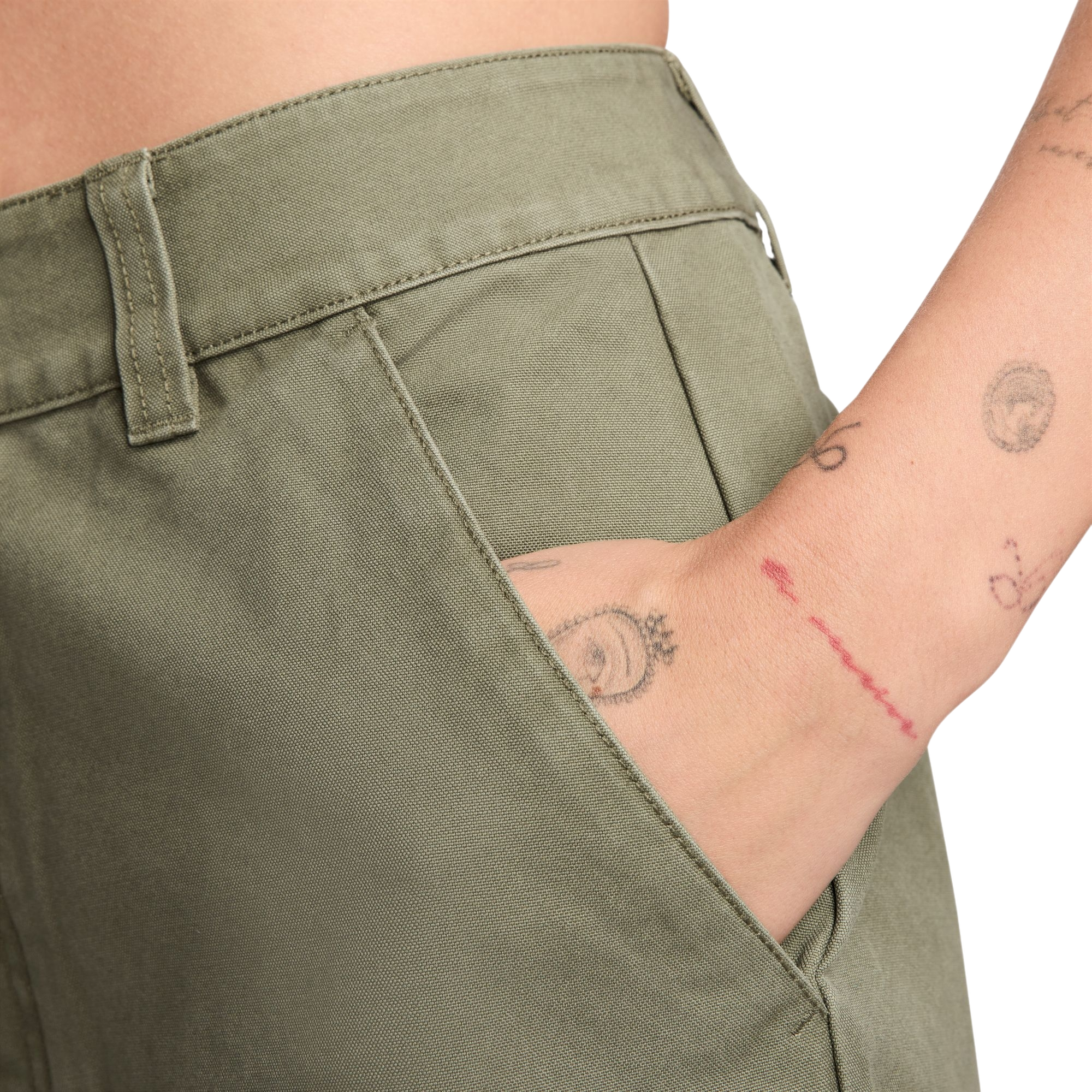 Jordan Women's Essentials Chicago Big Shorts - Olive - OLIVE Thumbnail View 4