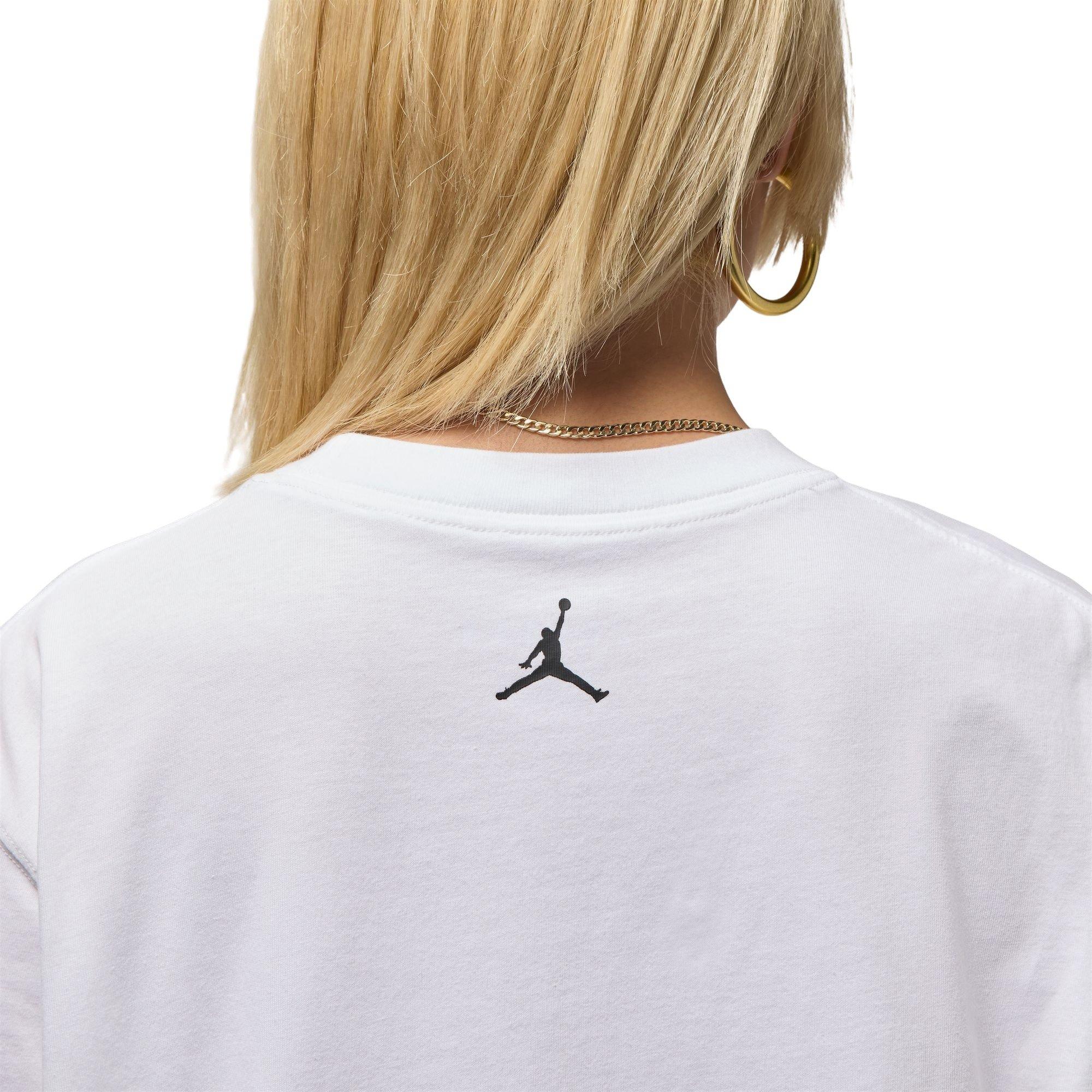 Jordan Women's Flight Graphic Tee - WHITE/BLACK Thumbnail View 4