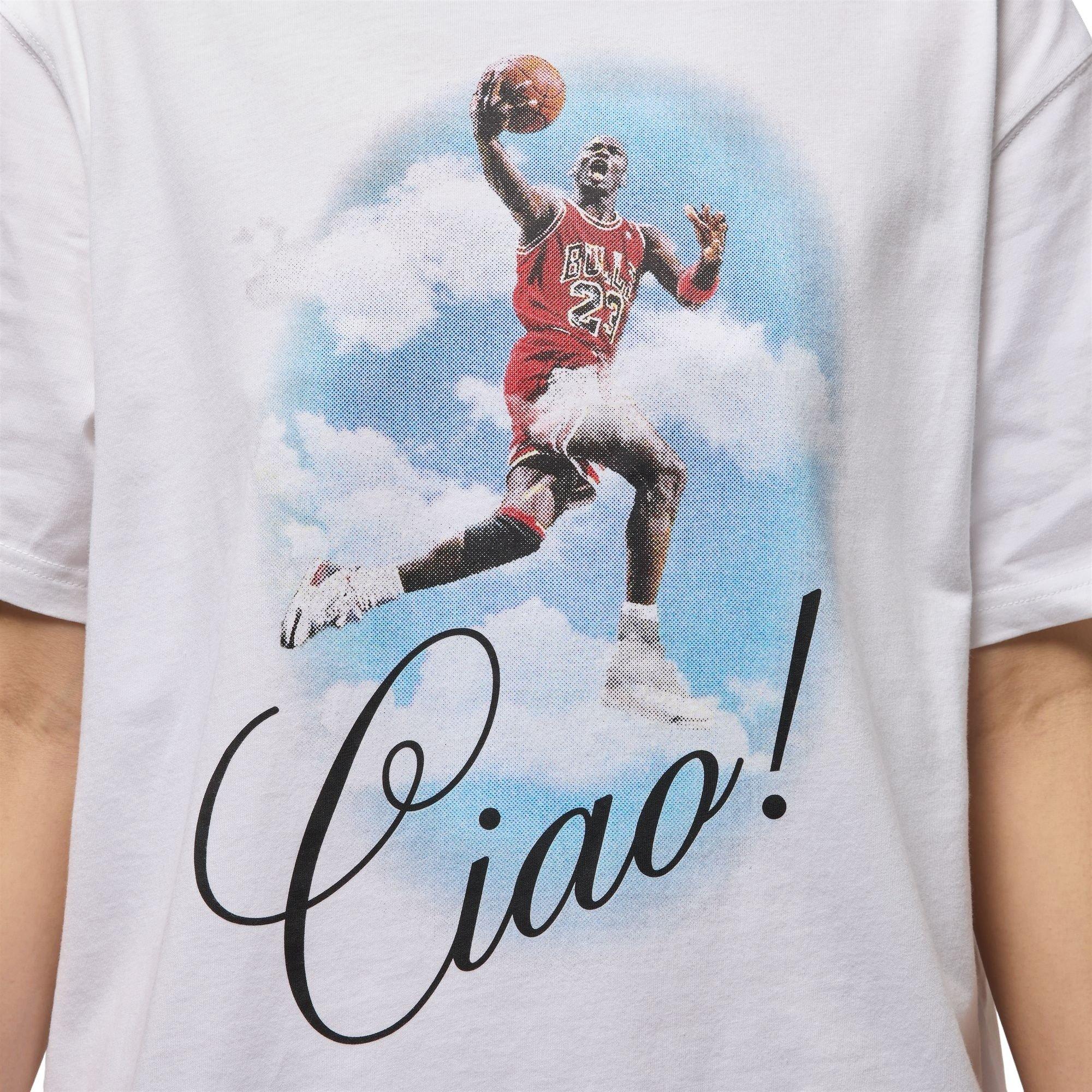 Jordan Women's Flight Graphic Tee - WHITE/BLACK Thumbnail View 5