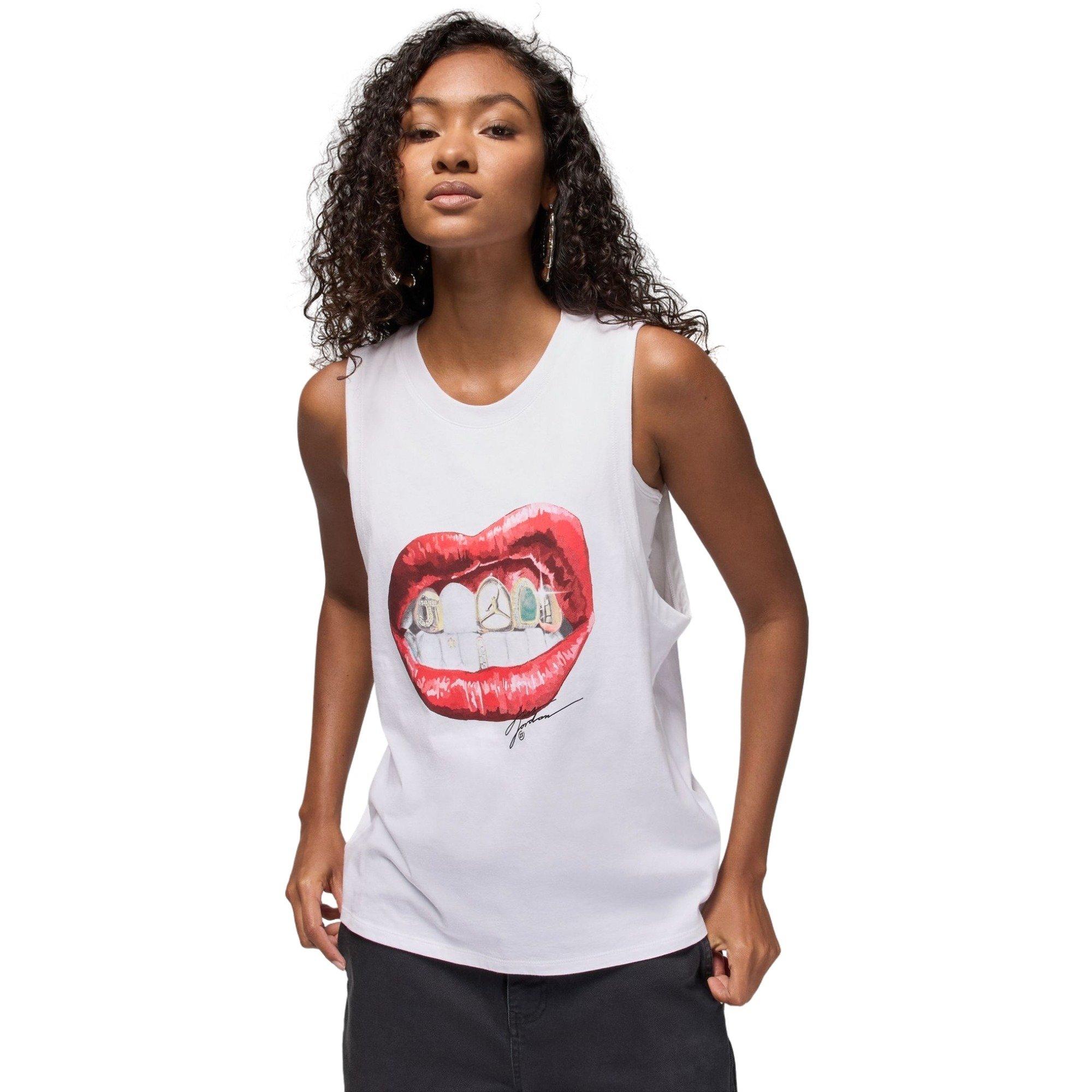 Jordan Women's Flight Sleeveless Tank - WHITE/BLACK Thumbnail View 1